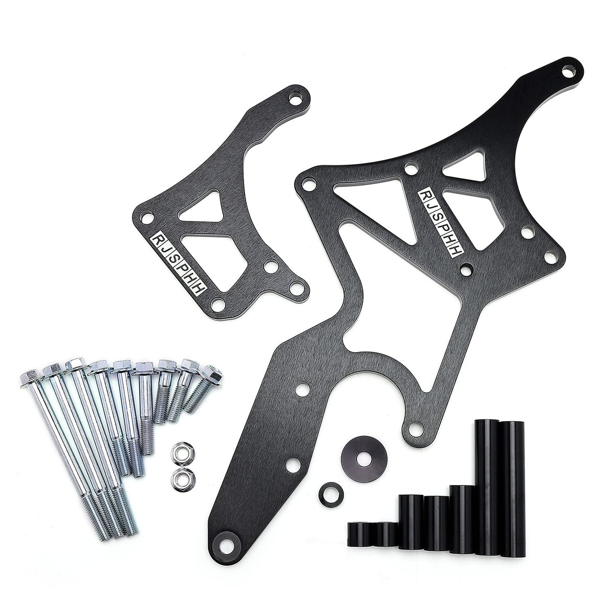 Ls Engine Serpentine Bracket Alternator & Power Steering Pump Swap Conversion For Chevrolet Ls1 Ls2 Ls3 Ls6 Ls7 Engines, 4.8L, 5.3L, 6.0L, 6.2L Truck & Suv Engines (Black)