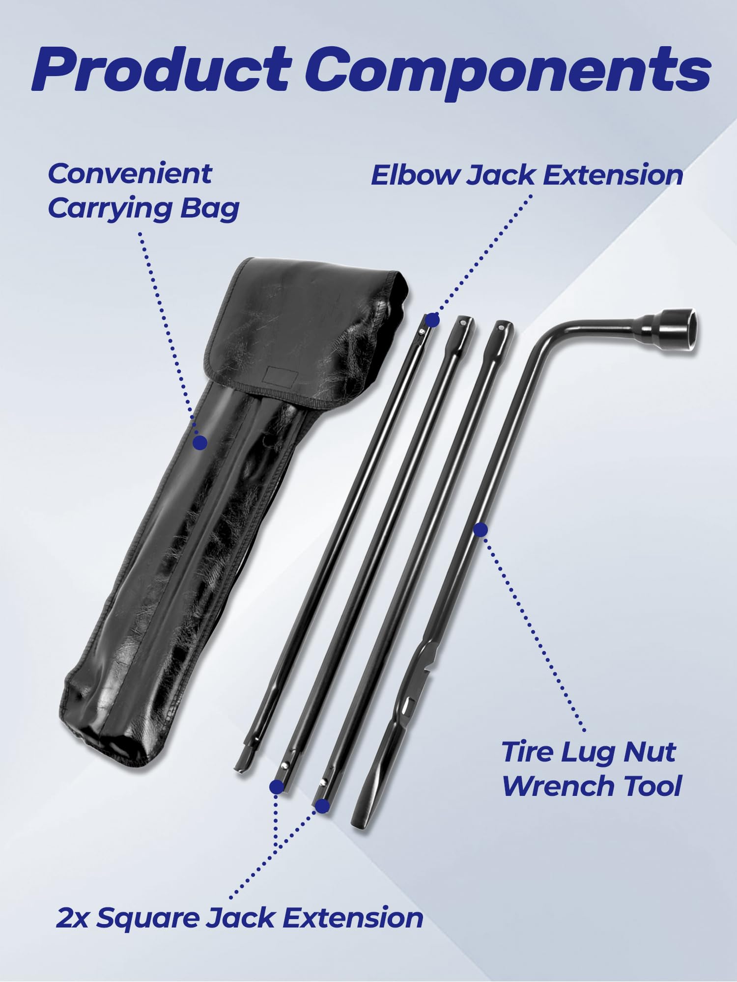 Xongjojo Spare Tire Tool Kit with Spare Tire Jack Handle and Wheel Lug Wrench Compatible with 1999 to 2019 Silverado Tahoe Avala