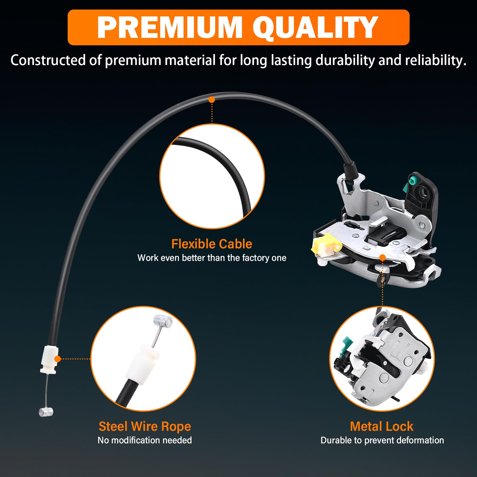 Door Lock Latch Assembly Front Right Passenger Side For 1996-2019 Ford E150 E250 E350 E450 Econoline Van Replace 6C2Z-1521812-A,