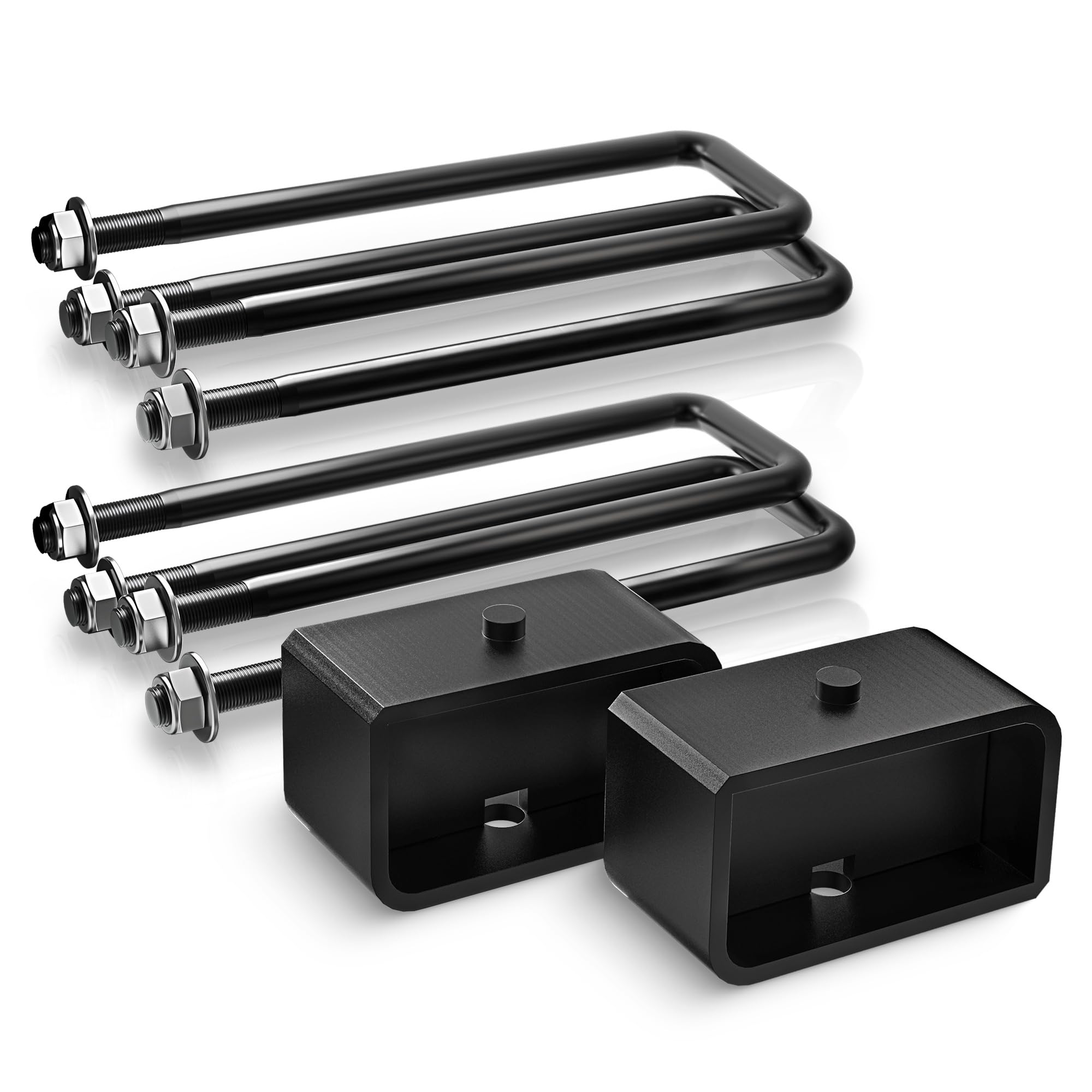 Maxracing 2'' Rear Lift Blocks Compatible With Chevy Silverado 1500/Gmc Sierra 1500 2007-2025, 2'' Rear Leveling Block Kit With