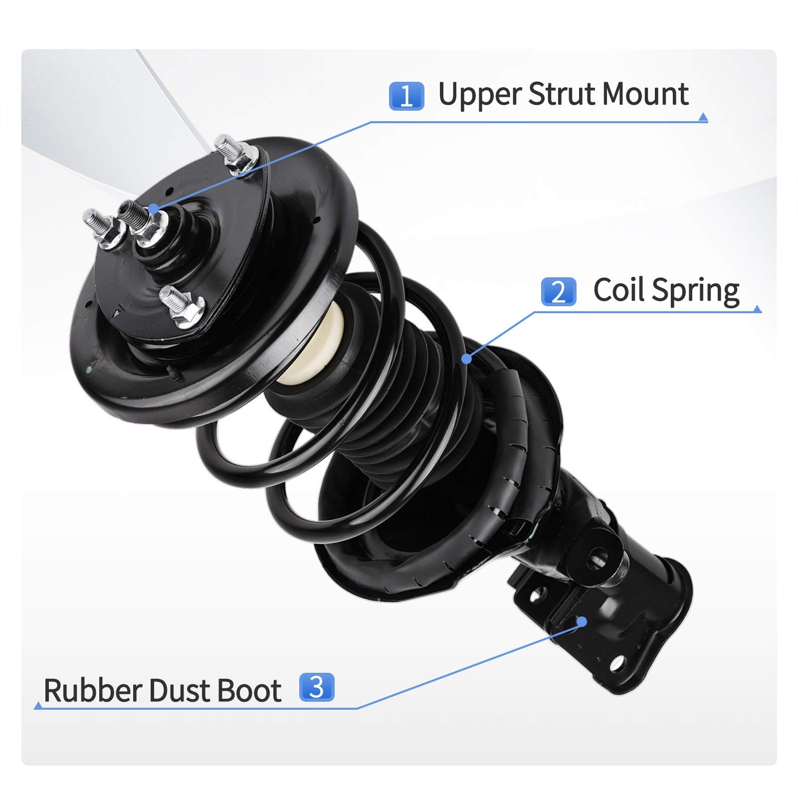 Yitamotor Front Struts Complete Strut Suspension Compatible With 2001-2005 Civic