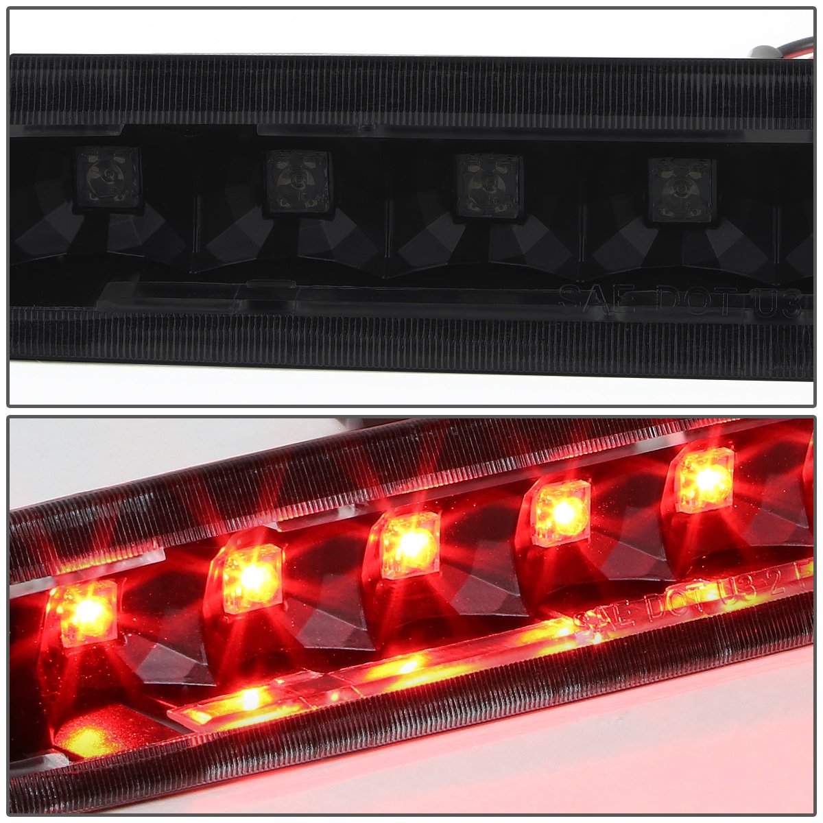 Dna Motoring 3Bl-Fm05-Led-Bk-Sm Black Housing Led Third Tail Brake Light [Compatible With 05-09 Ford Mustang]