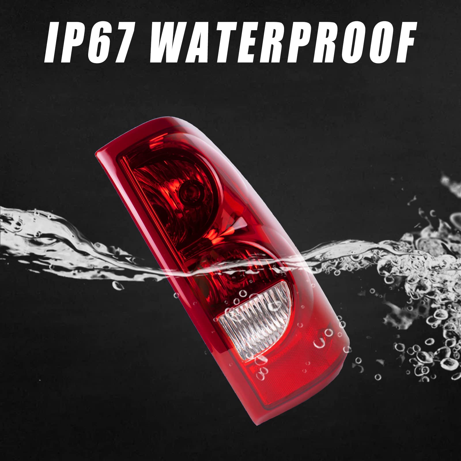 Boine Tail Light Compatible With 2003 2004 2005 2006 Chevy Silverado 1500 2500 3500 Driver And Passenger Side Rear Light Brake Lamps - Bulb And Harness Included