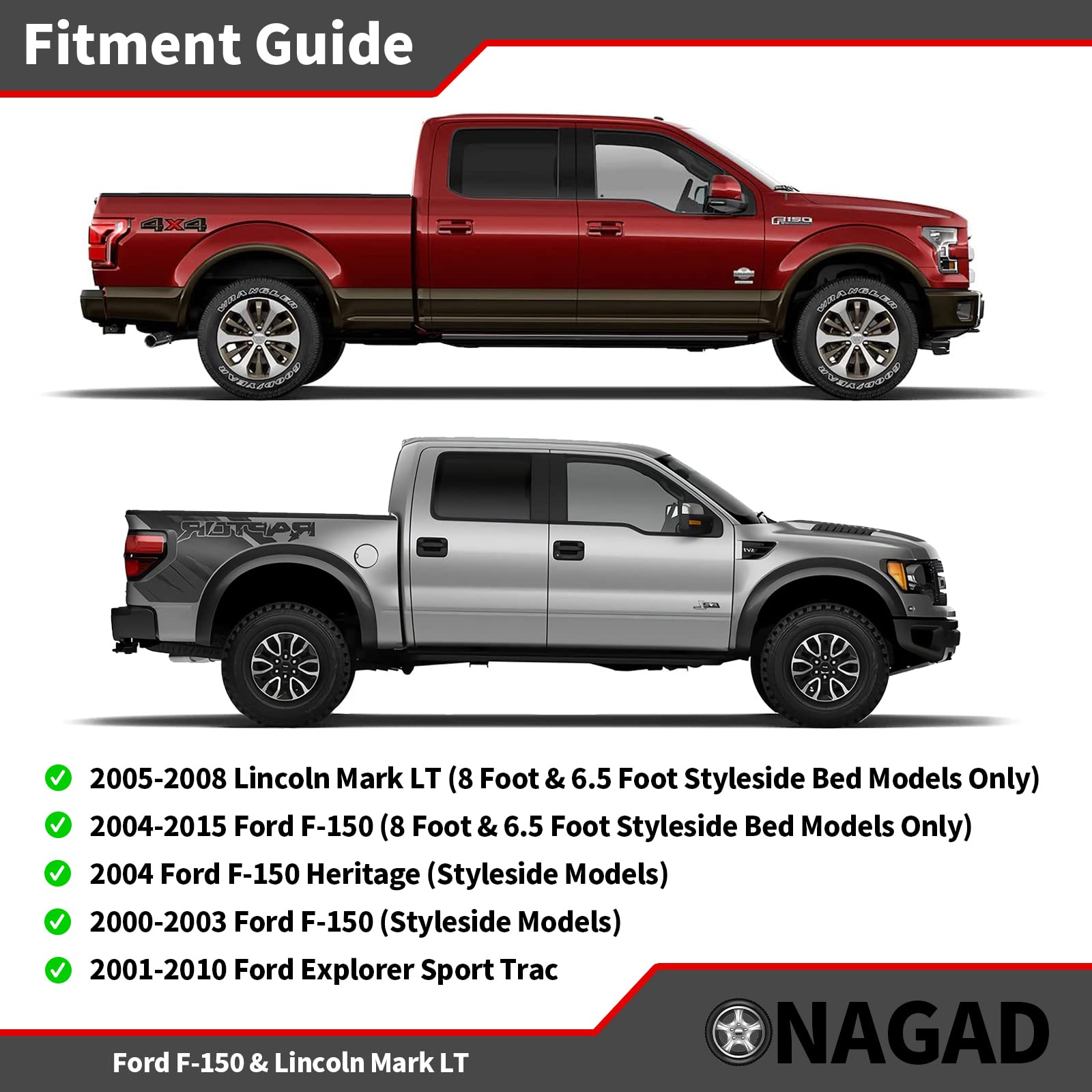 Tie Down Anchors 6 Pack For 2000-2017 Ford F150 Truck Bed Tie Down Anchors With Black Powder Coating | Fits 2004-2017 F-150 Styleside 2001-2010 F 150 Explorer Sport Trac, Inner Bed Tie Downs Hooks