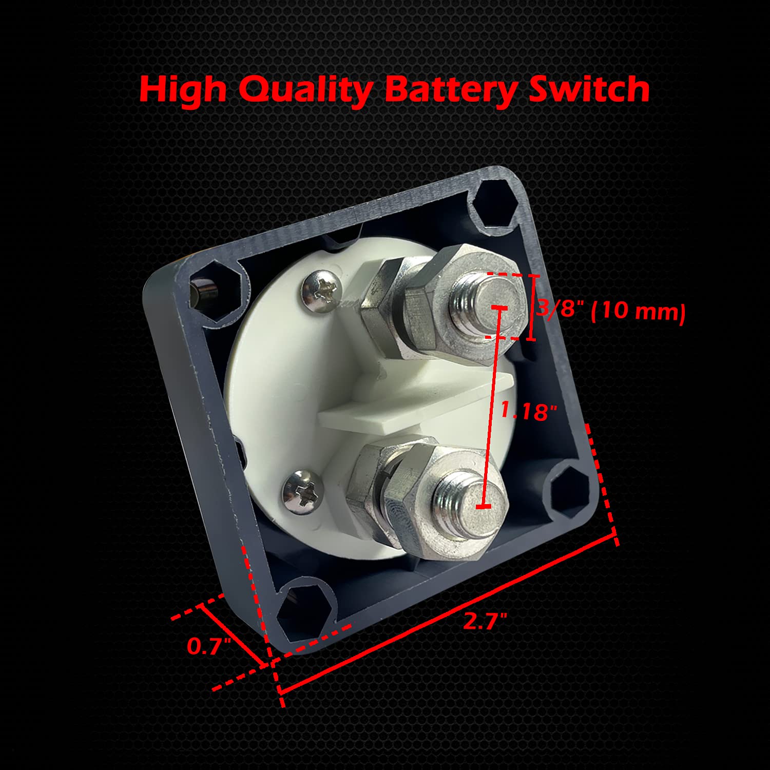 Ampper Panel Mounted Battery Switch, 12-48 V Battery Power Cut Master Switch Disconnect Isolator For Car, Vehicle, Rv, Boat And