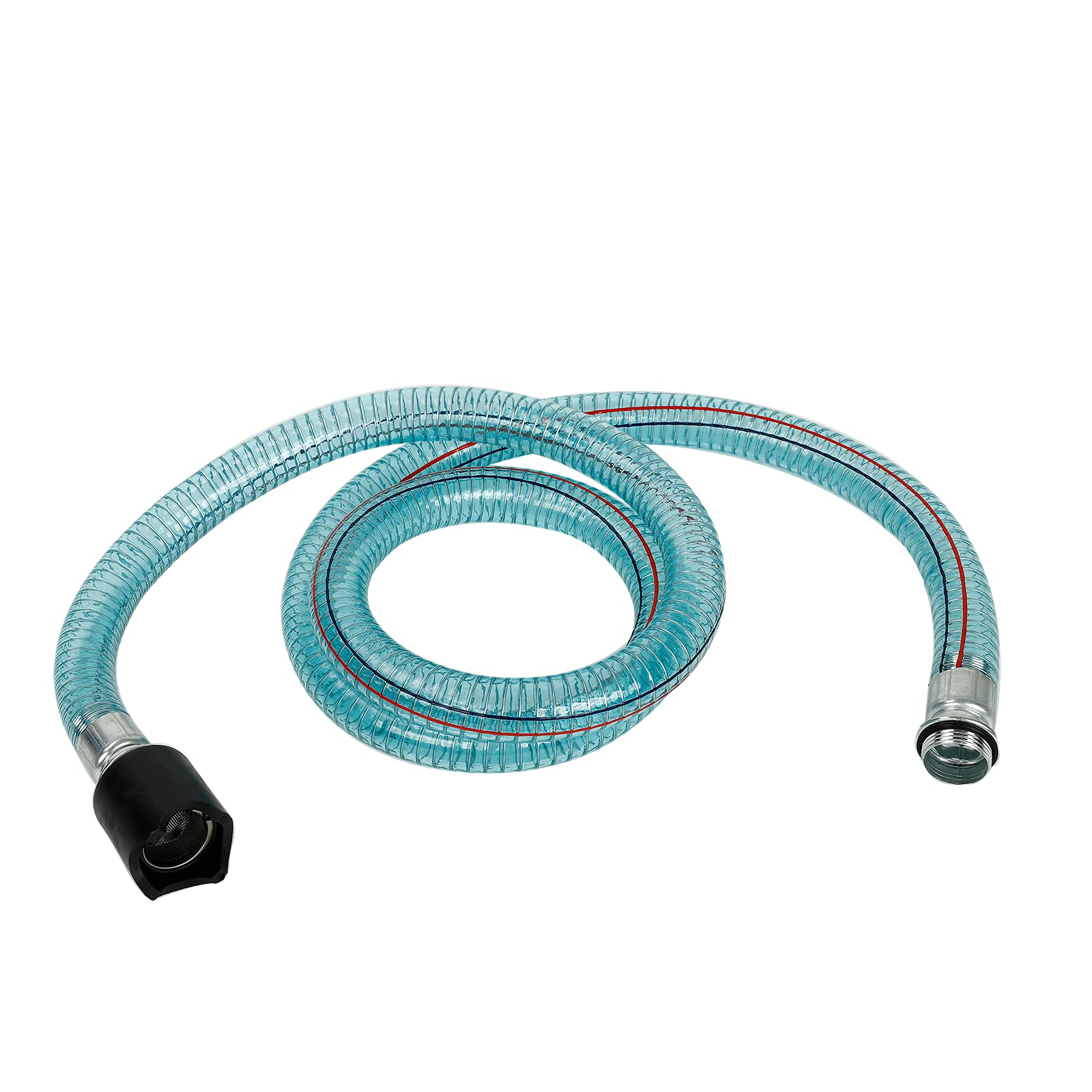 1 Inch Suction Hose For Fuel Transfer Pump With Threaded Couplings Oil Diesel Kerosene Transfer Hose Tube 6 Feet Length
