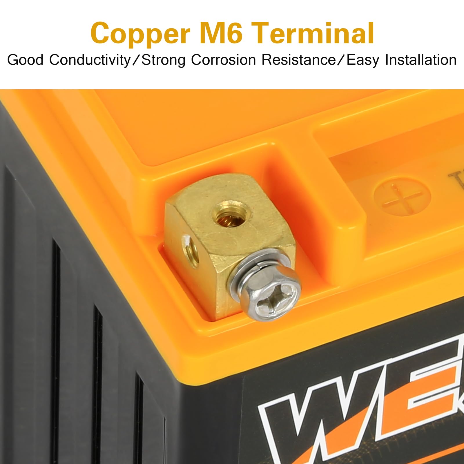 WEIZE 12V 5AH Lithium YTX14-BS Motorcycle Battery - 500A LiFePO4 for ATV, UTV, Jet Ski, Snowmobile, Lawn Mower, and