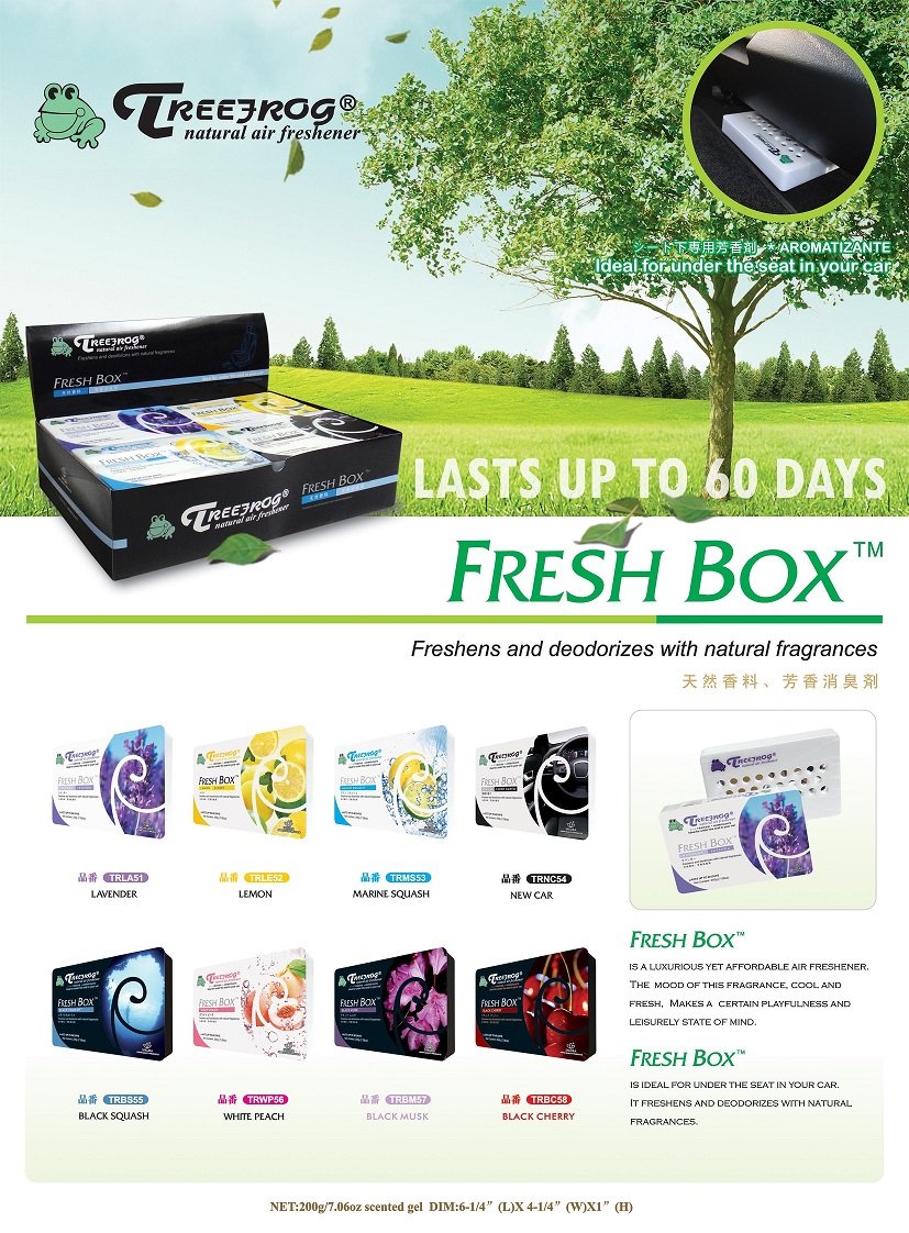 Black Squash Scent 4 Pack, Treefrog Natural Air Freshener Fresh Box (Aka Xtreme Fresh)