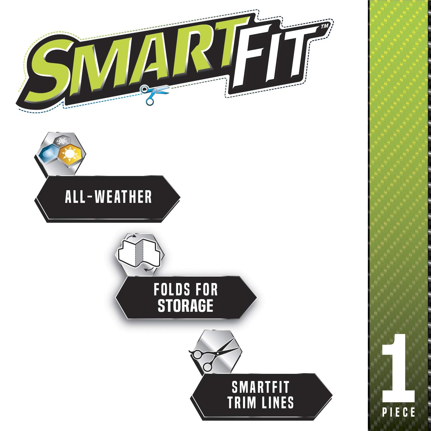 Smart Fit 79937 Black Rubber Tri-Fold Suv Cargo Mat