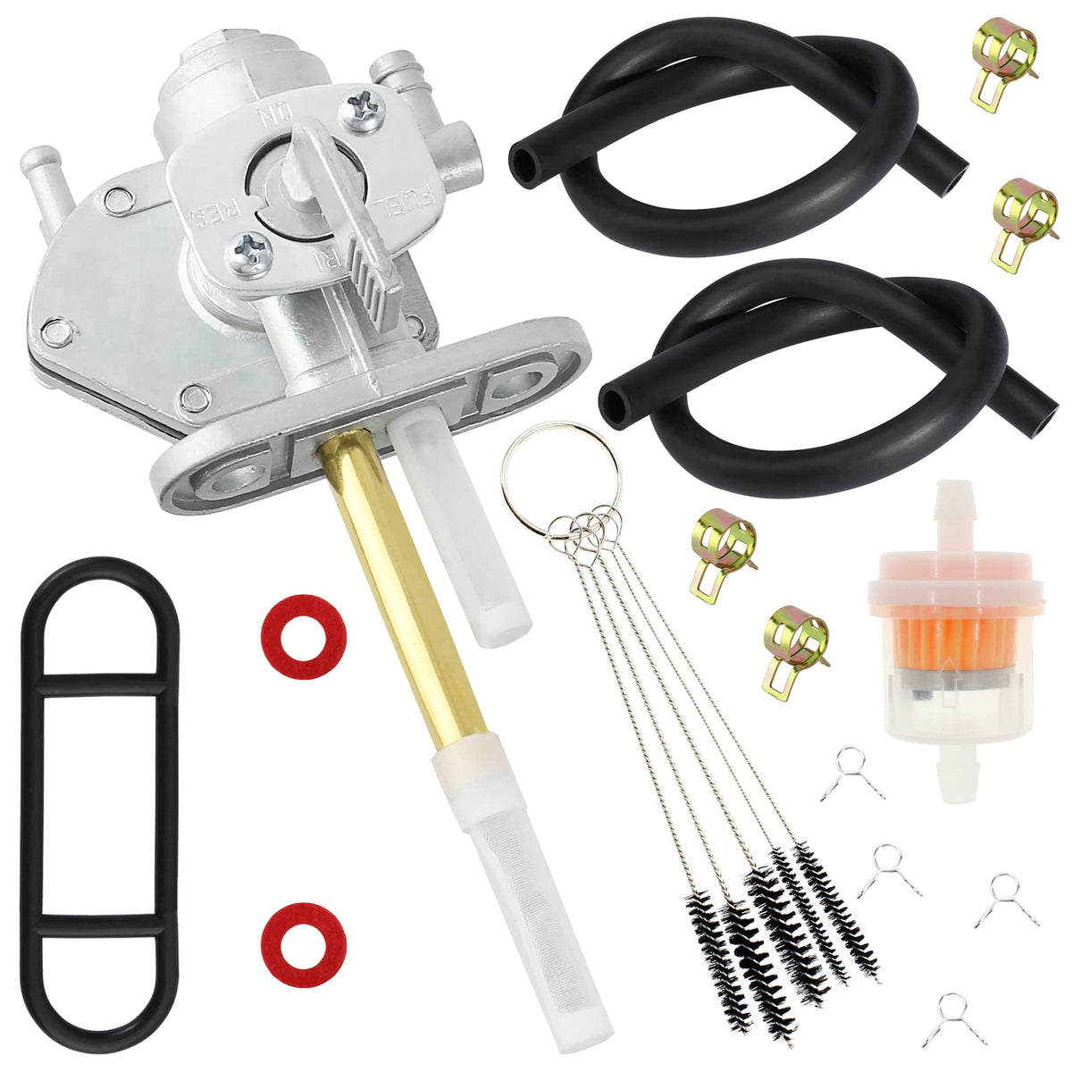 SOAJEE Gas Tank Fuel Petcock Valve Compatible with Kawasaki Ninja 250R 500 500R 900R EX250 EX500 ZX900A Zephyr 550 ZR550 ZR750 V