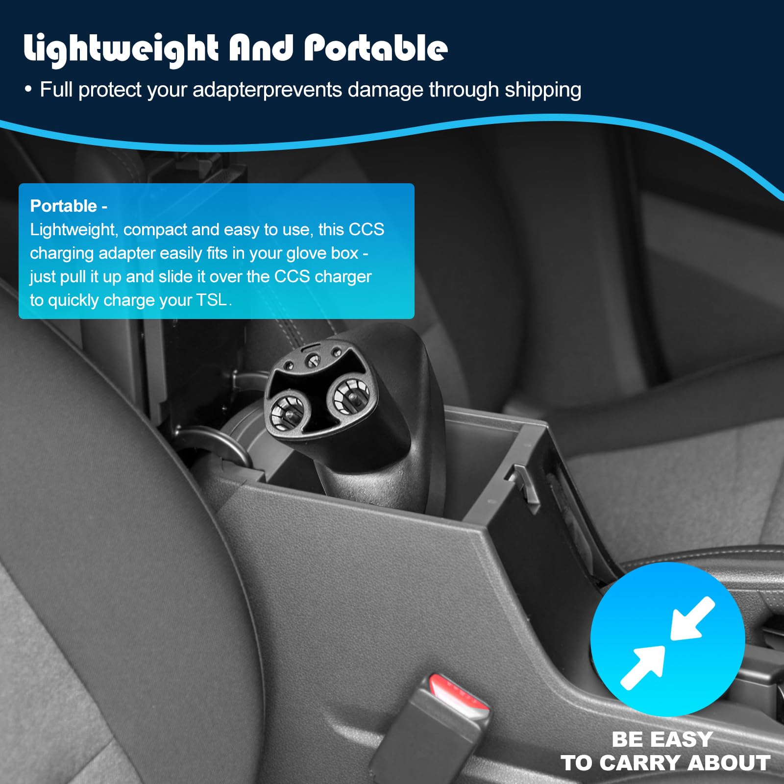 YIGPAIPO CCS Adapter Compatible Tesla Model 3/Y/X/S,with Charger Up DC 500V/250KW Max(The Voltage Cannot Exceed 500V).Not Applic