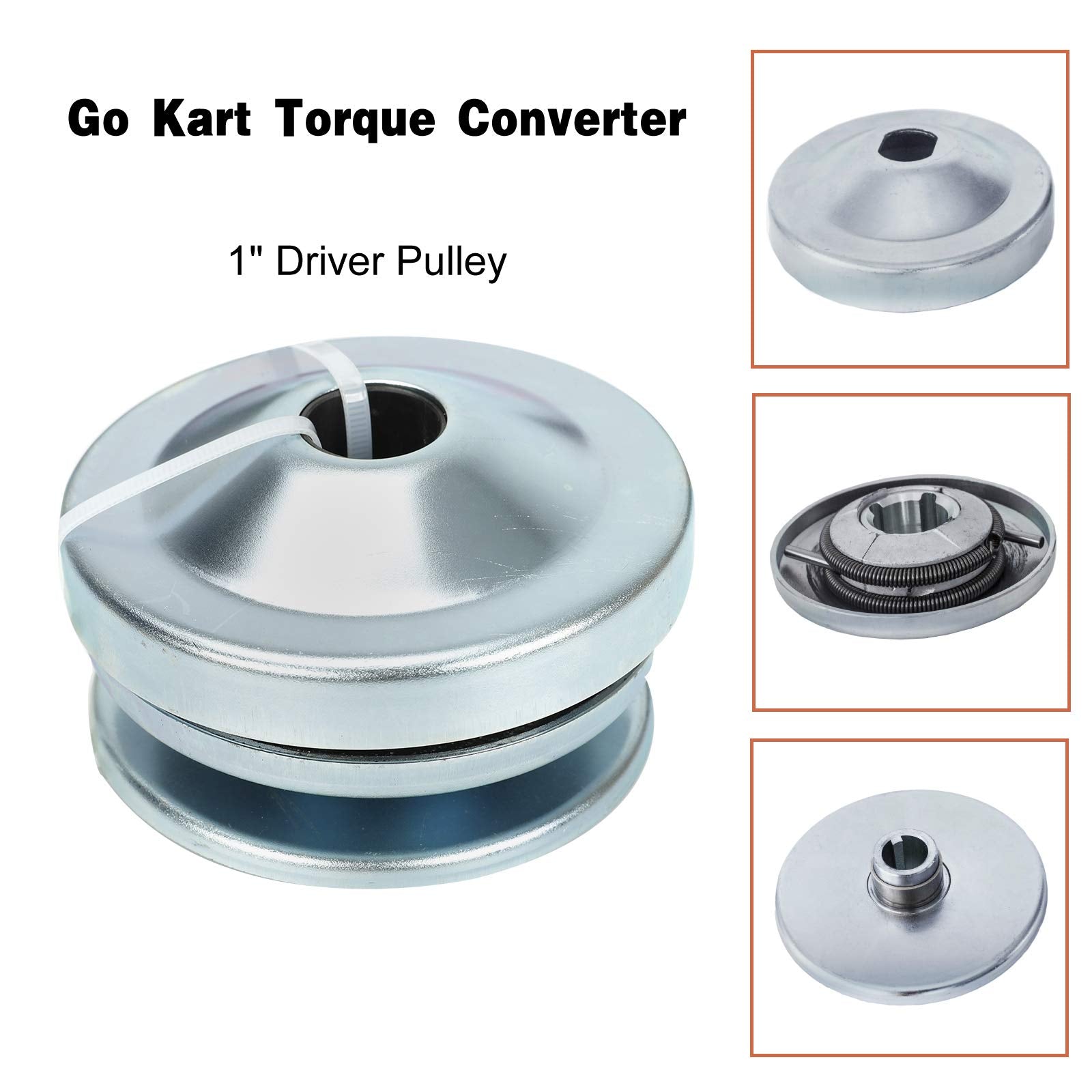 Blackhorse-Racing 1'' Go Kart Torque Converter Cvt Comet Clutch Go Kart Clutch Replaces Comet 219554A 203814A Tav2 30-75 Yerf Do