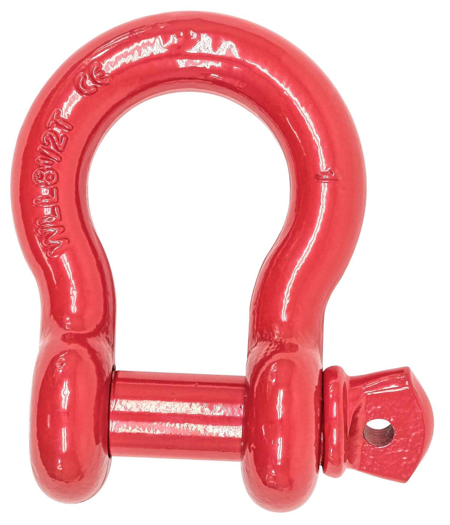 1 Anchor Shackle Forged Carbon Steel w/ Alloy Screw Pin Load Limit # 8.50 Tons (17,000 lbs) | Double Rust Protection Heavy Duty 