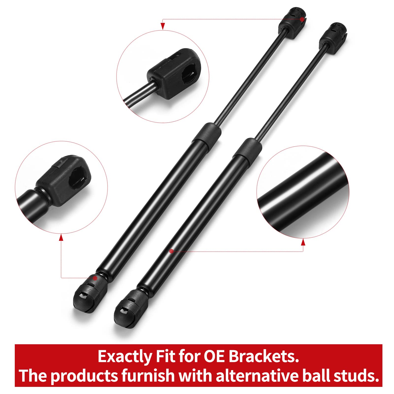 BDFHYK 15 Truck Camper Shell Gas Shocks Struts Lift Support for Leer Topper Tool Box Chest - 24 Lbs Capacity