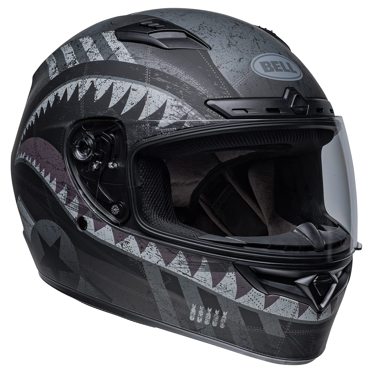Bell Qualifier Dlx Mips Street Helmet (Devil May Care Matte Black/Gray - X-Large)