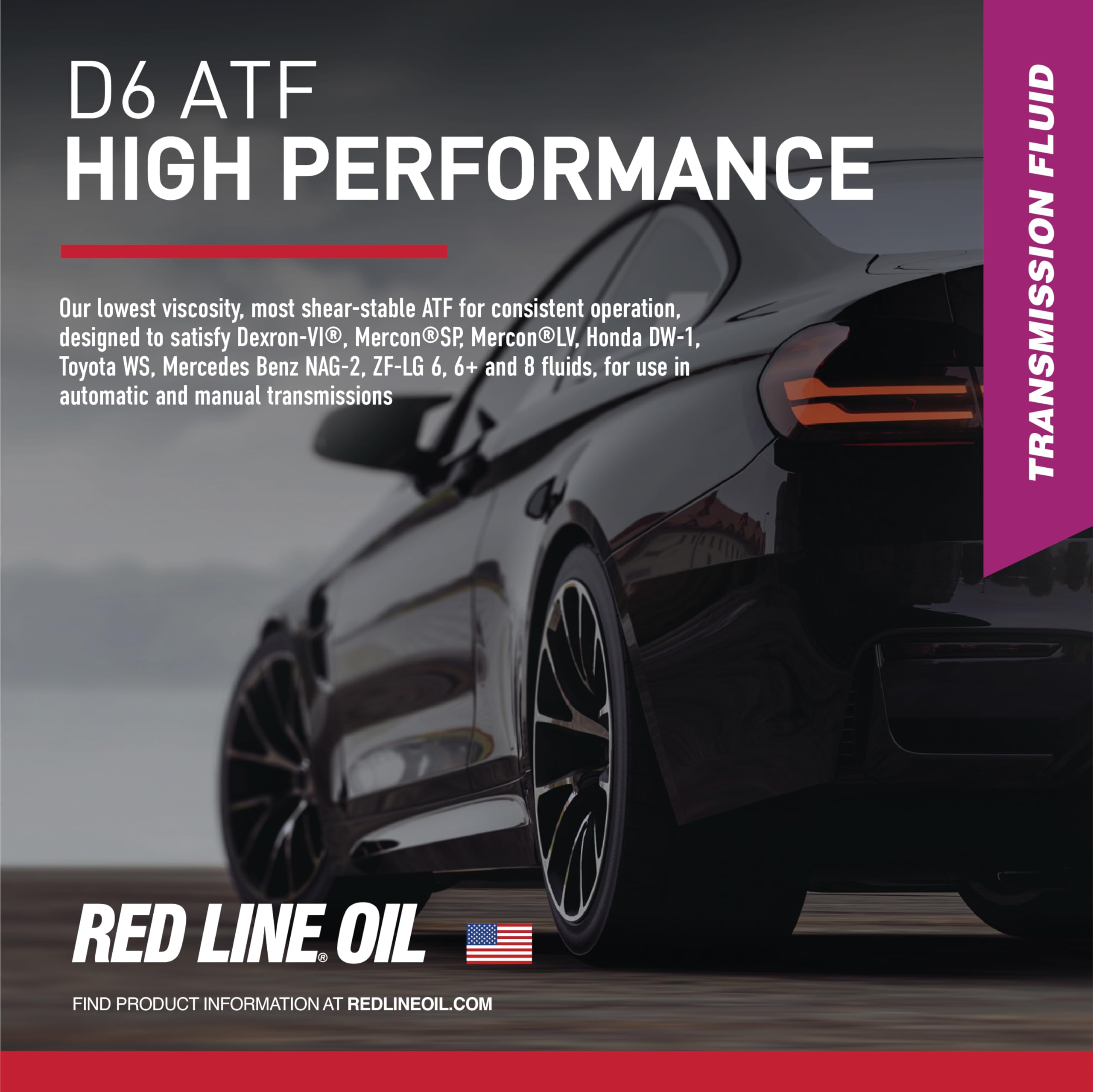 Red Line 30704 Full Synthetic D6 Automatic Transmission Fluid (Atf) - 1 Quart