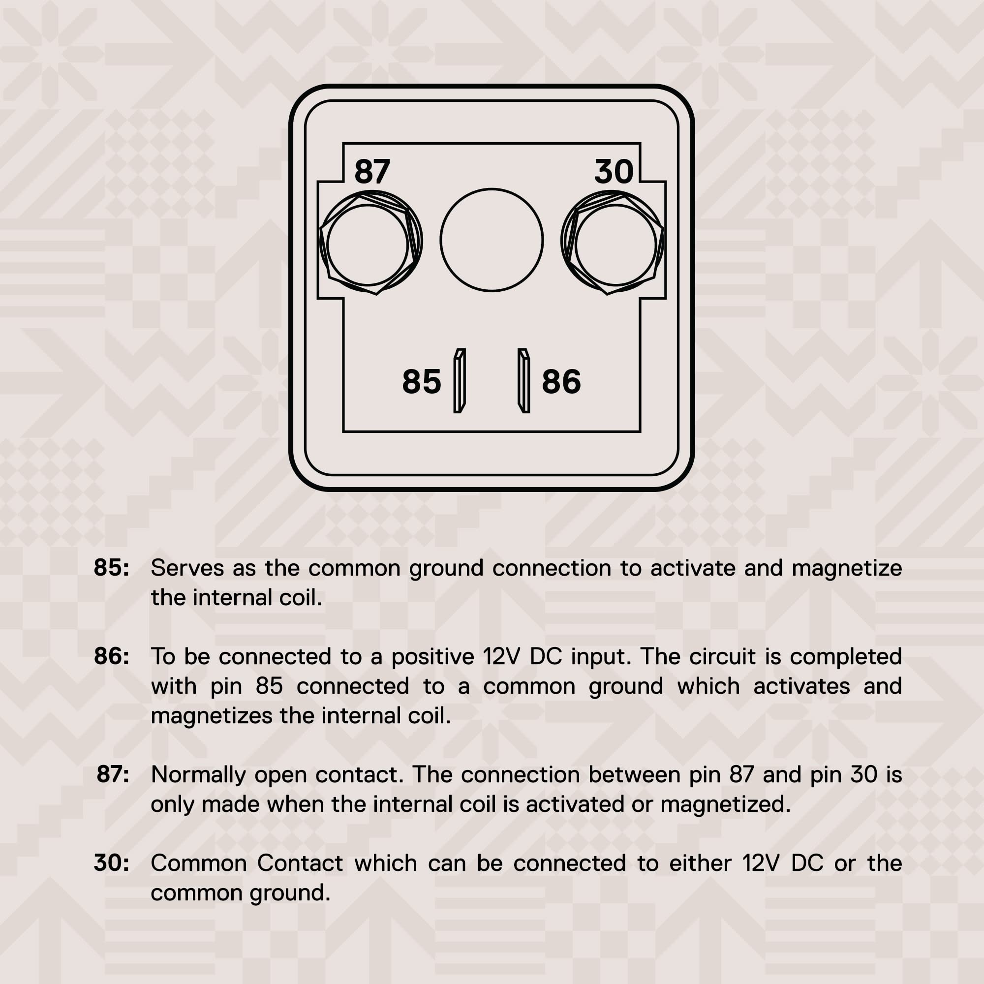 True Mods 12V Dc 120 Amp Split Charge Relay Switch - 4 Terminal Relays For Truck Boat Marine