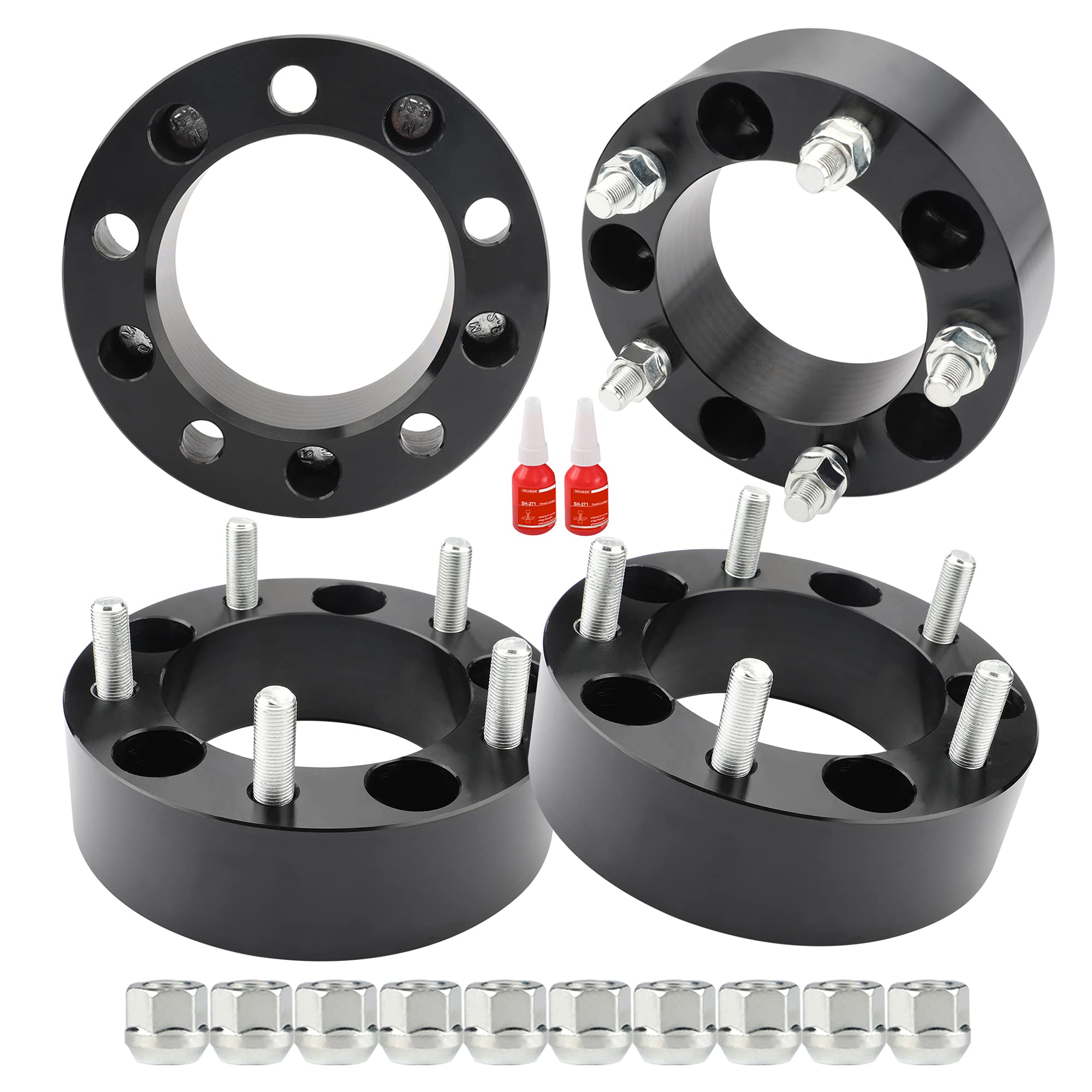 Richeer 5X5.5 Wheel Spacers For 1994-2001 Ram 1500 1980-1996 F-150 1992-2006 E-150 1960-1985 Cj2 Cj3 Cj7 Cj5 Cj6, 4Pcs 2 Inch 5X