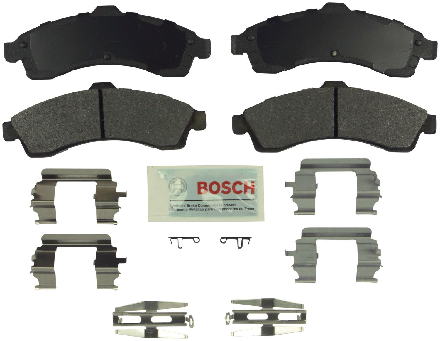 BOSCH BE882H Blue Ceramic Disc Brake Pad Set with Hardware - Compatible with Select Buick Rainier; Chevrolet SSR, Trailblazer; G