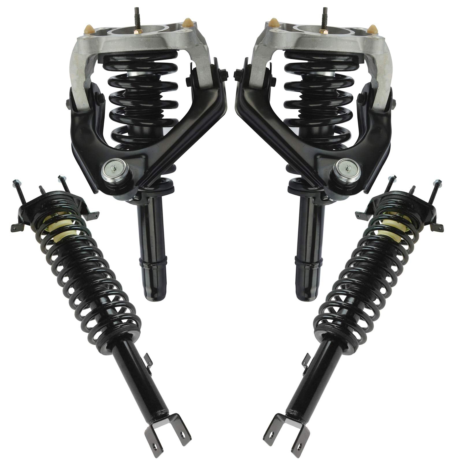 Trq Front And Rear Strut & Coil Spring Assembly Set Driver & Passenger Sides Compatible With 01-06 Chrysler Sebring