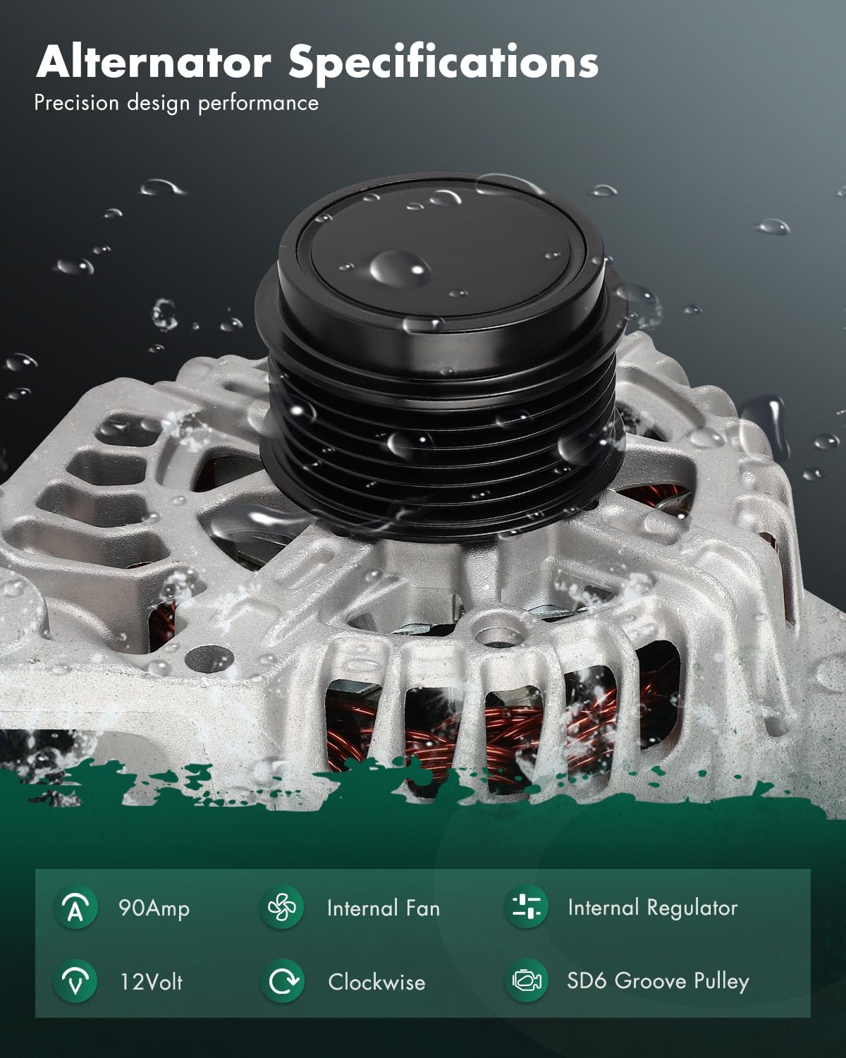 SCITOO Alternator Fits for Hyundai for Elantra 2013, for Elantra Coupe/for Elantra GT 2013 & for Kia for Soul 2012-2016, for Ron