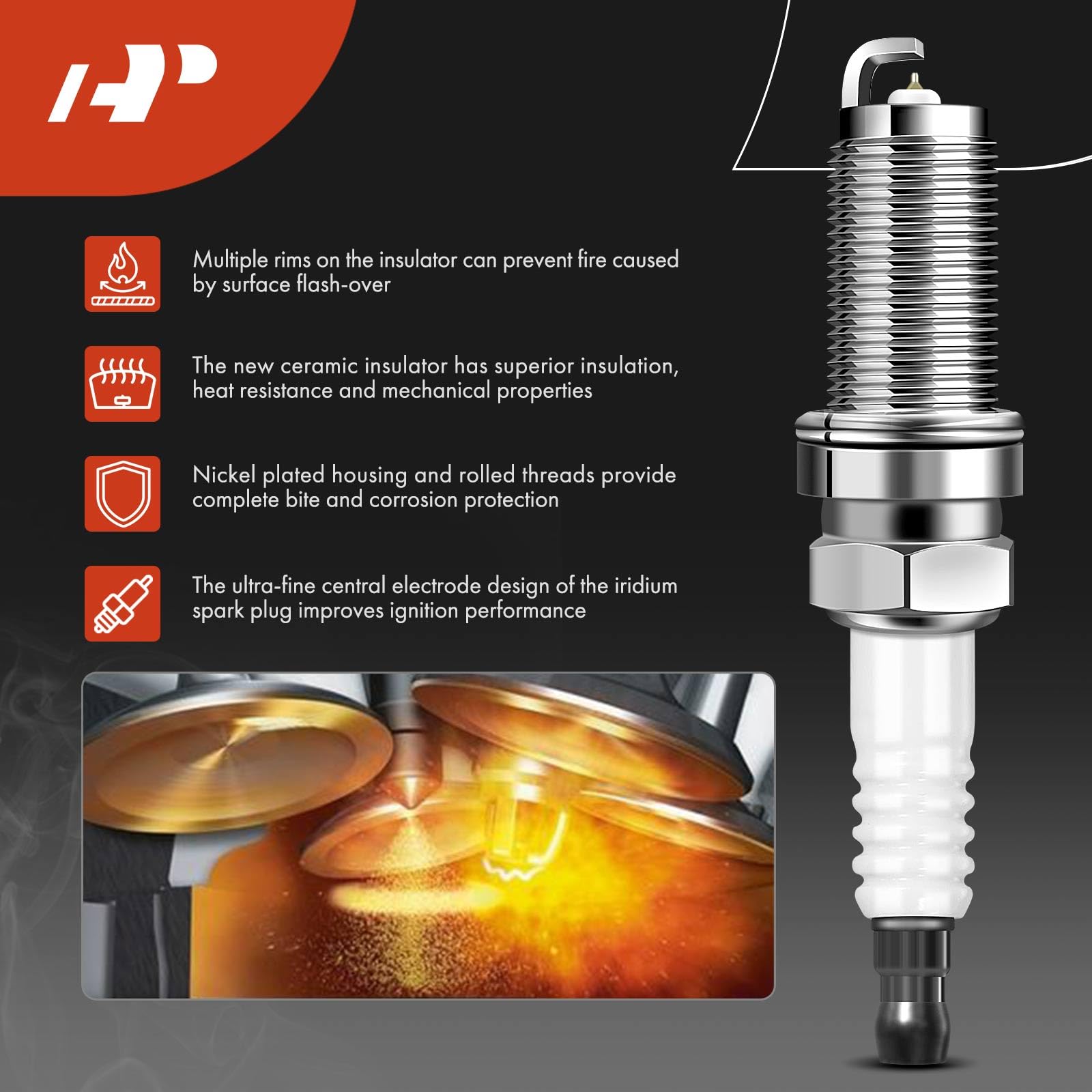 A-Premium Set Of 4 Ignition Coil Pack And Iridium Spark Plugs Compatible With Toyota 4Runner 2010 2.7L