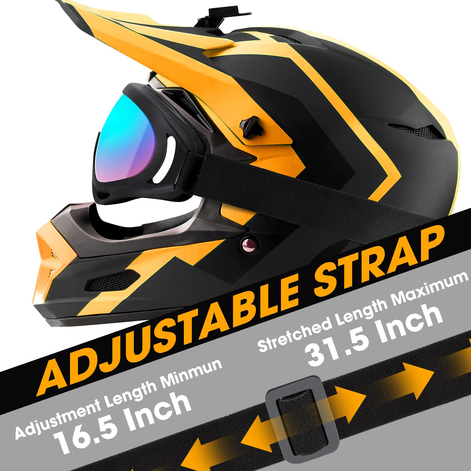 Mambaout Kids Dirt Bike Goggles - 2-Pack Off-Road Racing Goggles For Boys & Girls