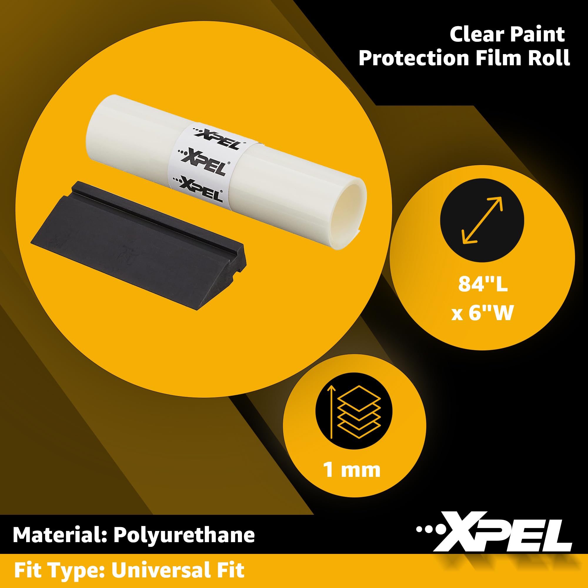 Xpel Clear Paint Protection Film Roll, 6'' X 60'' - Polyurethane Vehicle Ppf Wrap Protects From Chips, Scratches, Dings, Road De