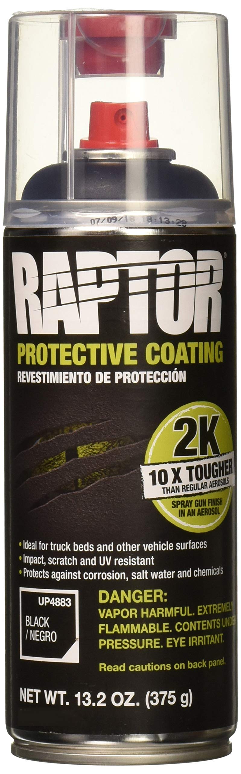 Raptor Black Up4883 Bedliner 13.02 Oz 2K Aerosol, 7D-3 Cubic_Meters, 400Ml