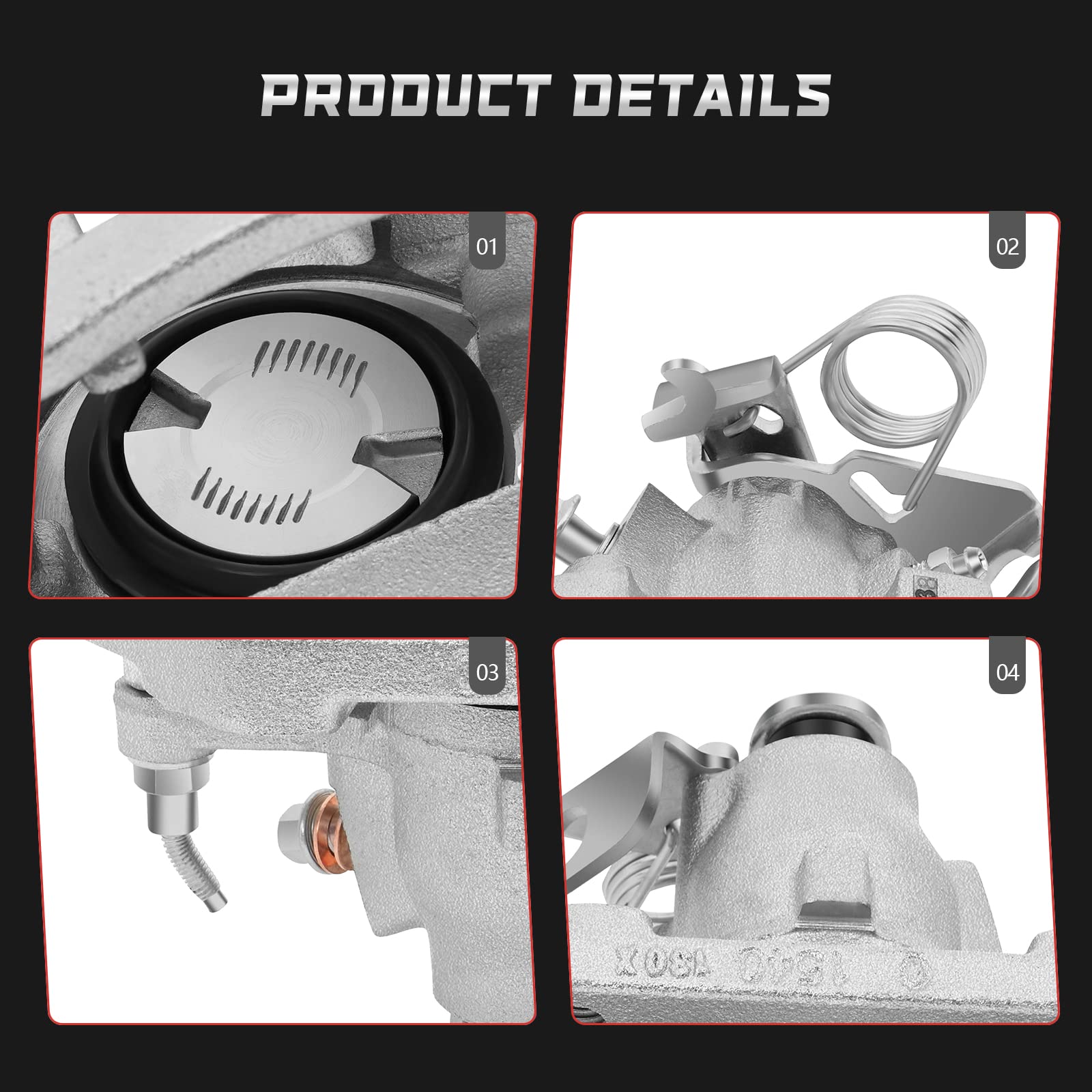 Rear Passenger Brake Calipers Roadfar For 2011-2014 For Ford Edge,2011-2015 For Lincoln Mkx