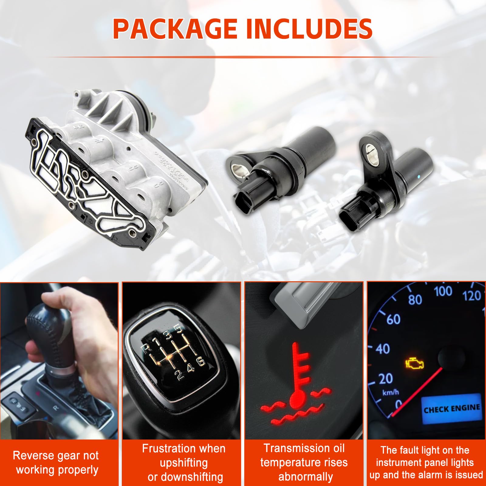 Kessocco 3Pcs 42Rle Transmission Shift Solenoid Block Pack Kit Compatible With 2003-2012 Chrysler 300 Liberty Wrangler Magnum Dakota Charger Ram 1500 Raider Replace# 04800171Aa 5143151Aa 92887A 49618A