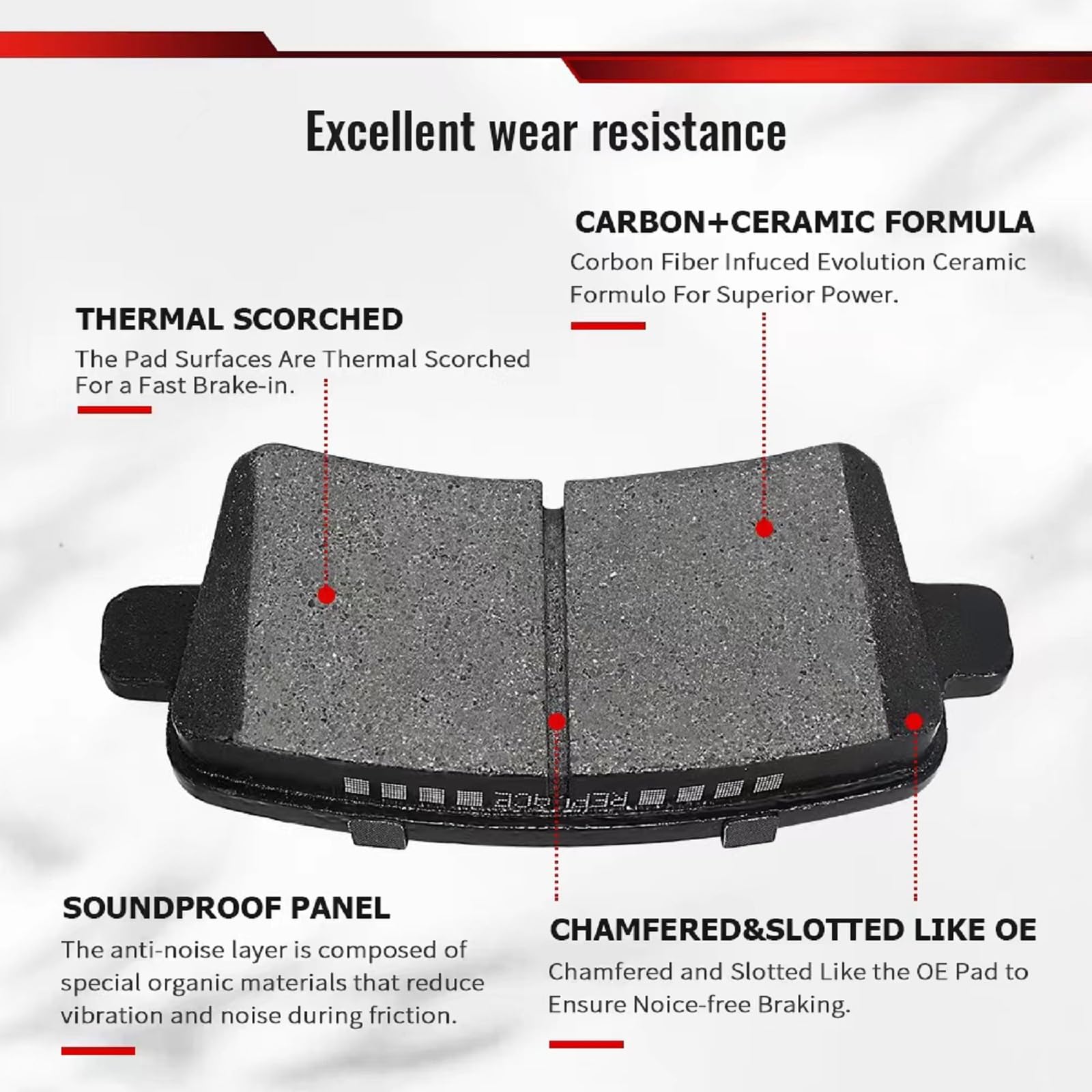 Sipautec- Ceramic Brake Pads Replacement For Front And Rear Ford Expeditio 2018/2019,Ford F-150 2015/2016/2017/2018/2019/2020,Li