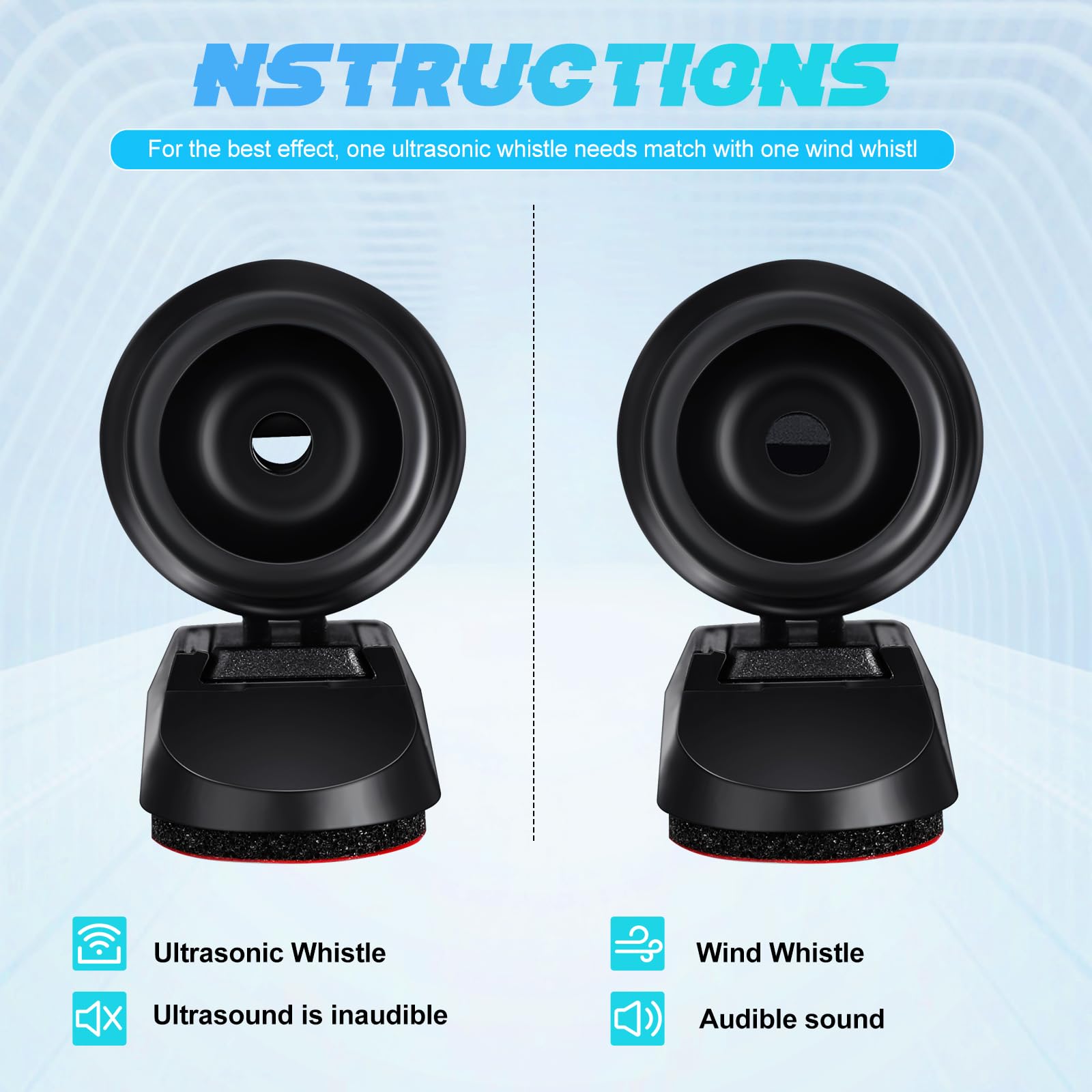 Frienda 50 Pieces Deer Whistles For Vehicles Avoids Collisions, Deer Whistles For Car, Horns For Vehicles Warning Devices With W