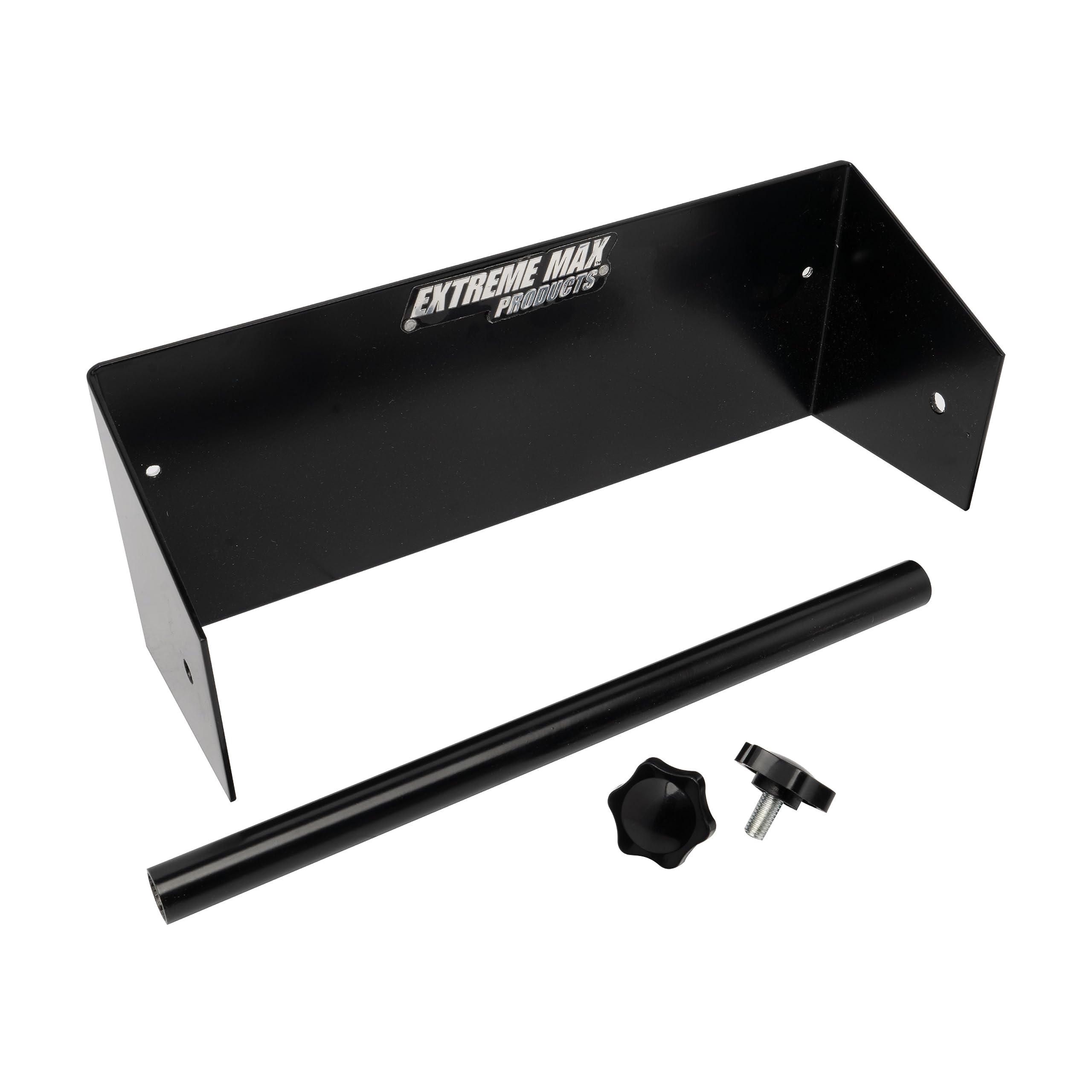 Extreme Max 5001.6131 Aluminum Wall-Mount Paper Towel Holder For Enclosed Trailer, Shop, Garage, Storage - Black