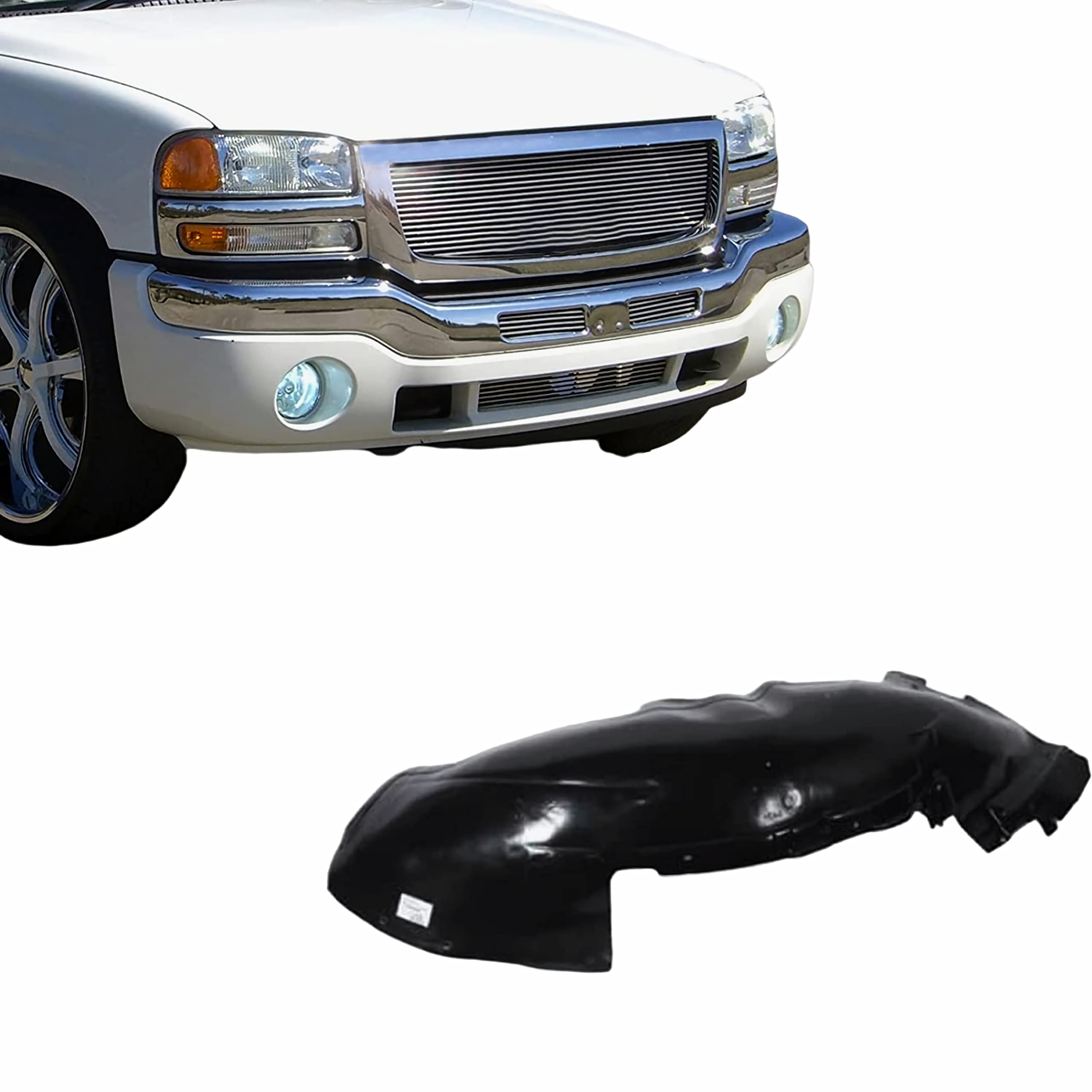 Carpartsdepot Replacement Parts For 00-06 Silverado Sierra Front Fender Liner Splash Shield Passenger Right(Passenger Side) Gm12