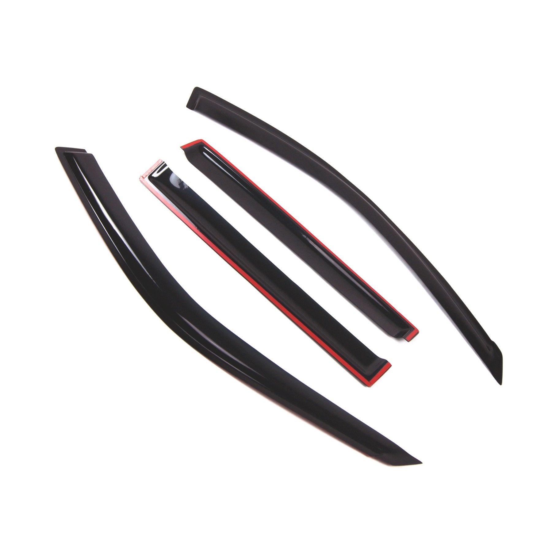 Tuningpros Outside Mount Window Vent Visors Rain Guards Compatible With Toyota Highlander 2001-2007 | Side Window Wind Deflector