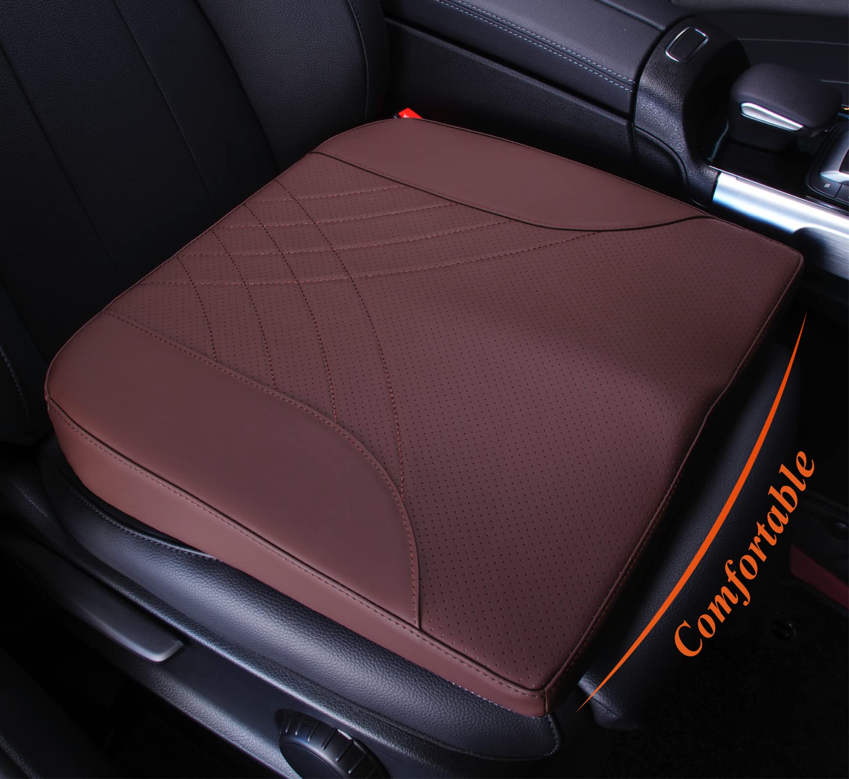 Kingphenix Premium Car Seat Cushion, Memory Foam Driver Seat Cushion To Improve Driving View- Coccyx & Lower Back Pain Relief- S