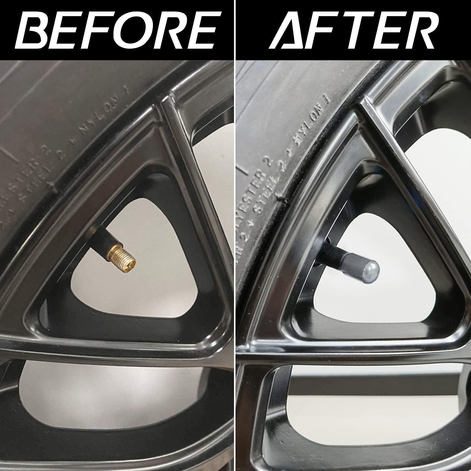 Justtop 4Pcs Car Tire Valve Stem Caps, Air Caps Cover, Universal For Cars, Suvs, Bike, Trucks And Motorcycles, Car Wheel & Tire