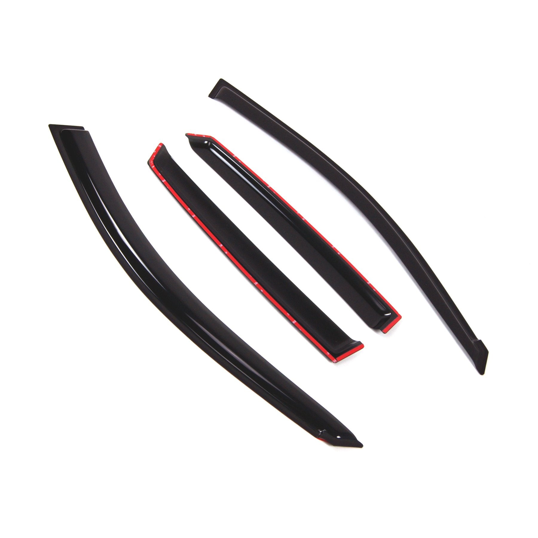 Tuningpros Outside Mount Window Vent Visors Rain Guards Compatible With Subaru Impreza Sedan 2008-2011 | Side Window Wind Deflec