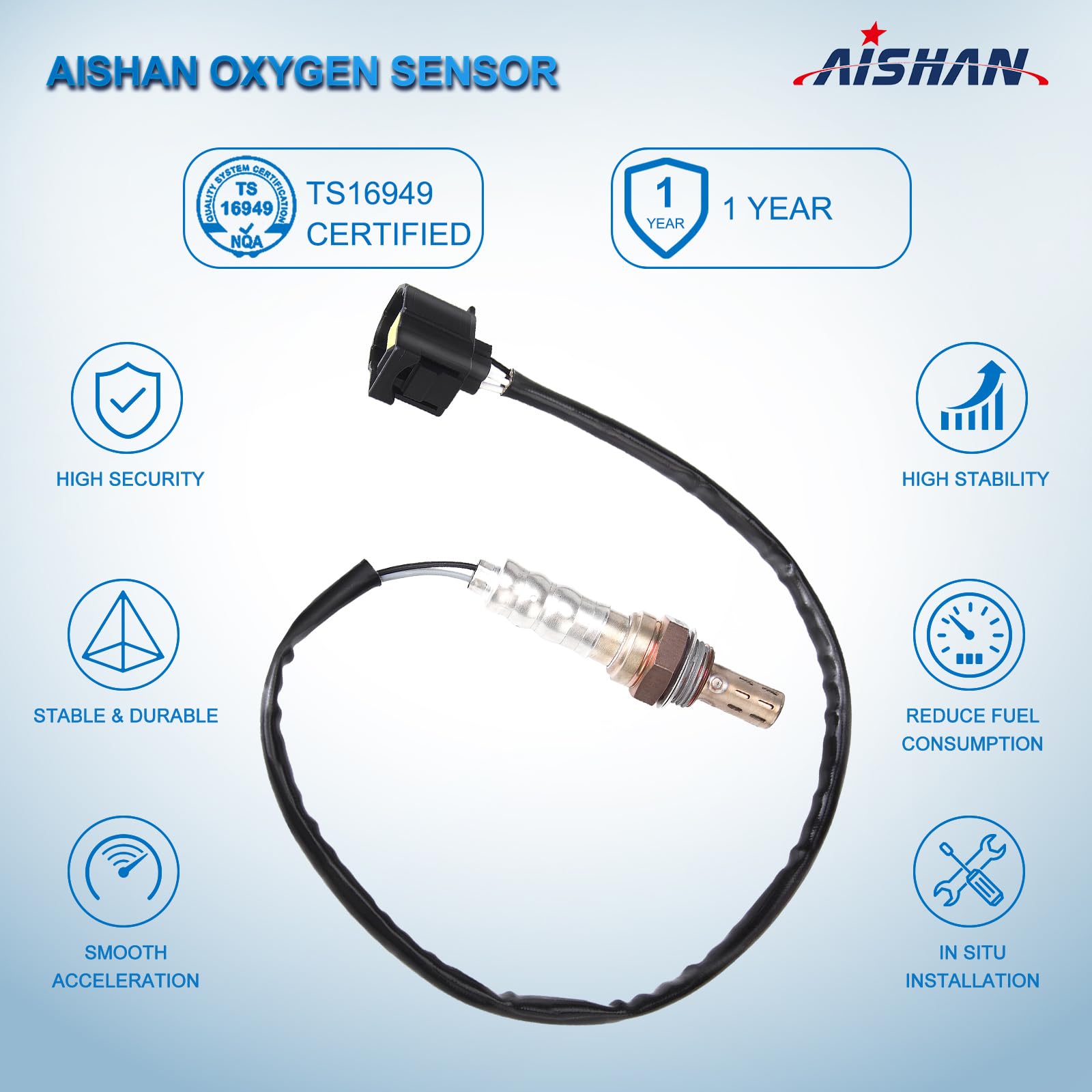 AISHAN 2PC O2 Oxygen Sensor Upstream/Downstream Compatible with Dodge Ram Caravan Challenger Durango Nitro Jeep Commander Grand