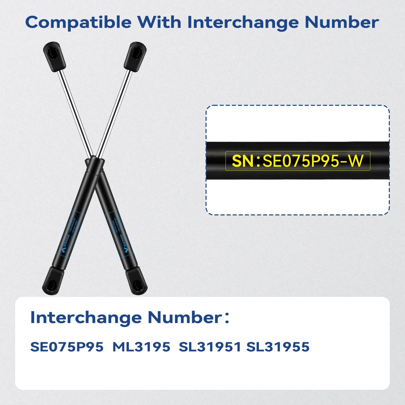 ARANA 10 Inch Gas Struts 22lb/98N, Tool Box Shocks 10 '', Gas Spring for Cabinets UWS Truck Toolbox Boat Hatch Lid