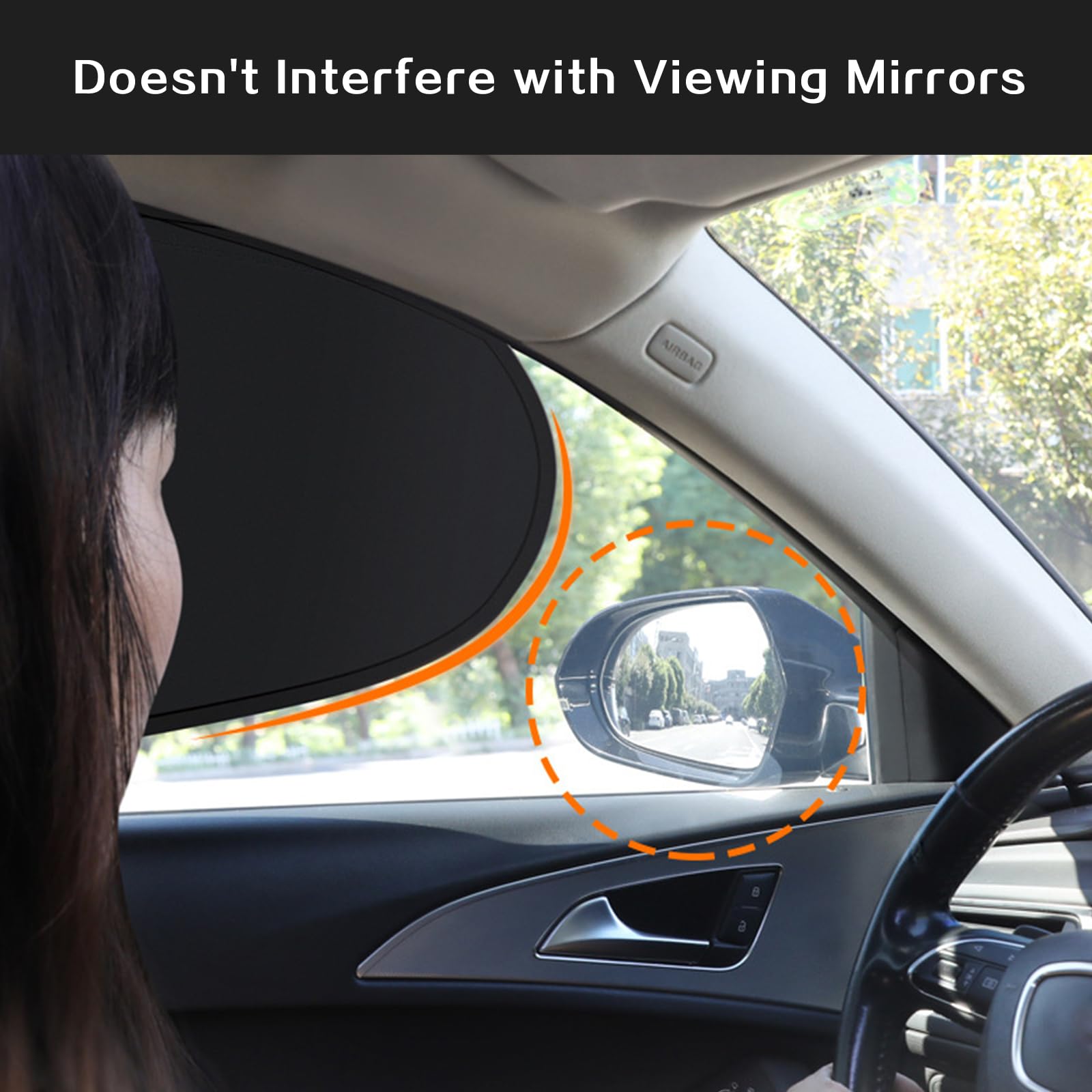 Edotim Car Window Shades, [2025 Upgrade] Electrostatic Adsorption Car Window Covers, Complete Blackout, UV Blocking, Suitable fo