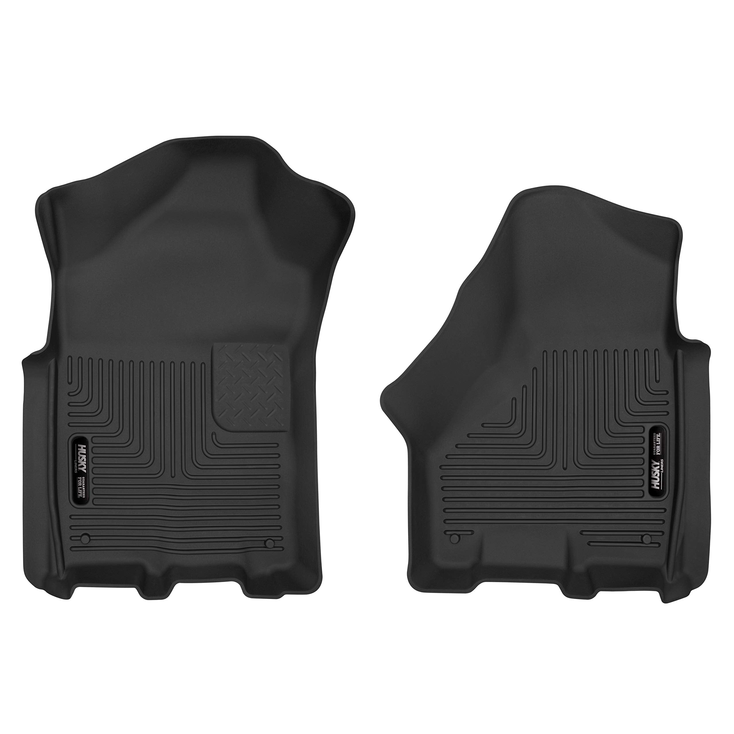 Husky Liners X-Act Contour Floor Mats | Fits 2019-2024 Ram 2500, 3500 Crew/Mega Cab | Front Row, 2-Pc Black - 54801