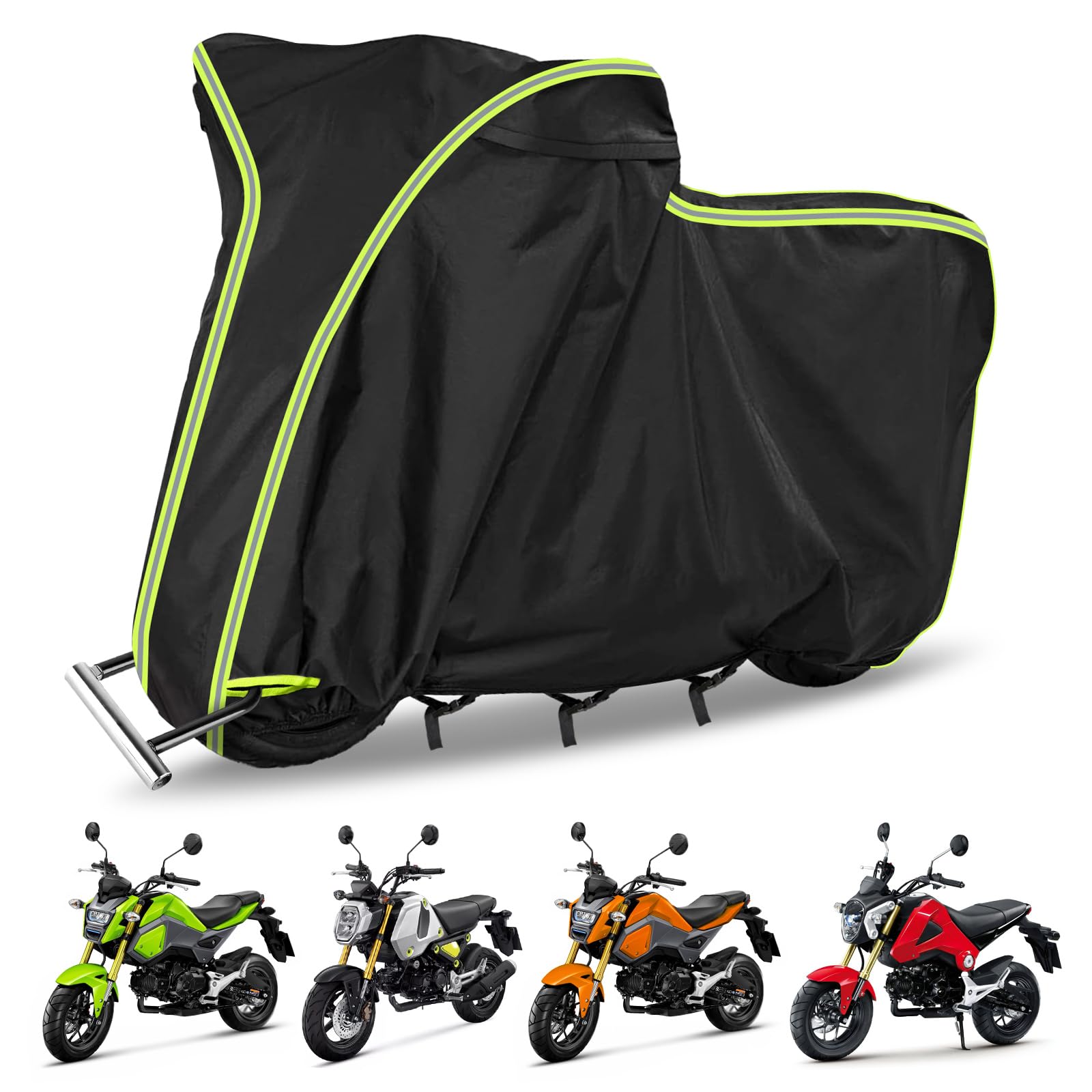 Qunsunus Motorcycle Cover For Grom Msx125/Navi/Monkey, All-Weather Motorcycle Cover With Vent Holes And Lock Holes, Waterproof O