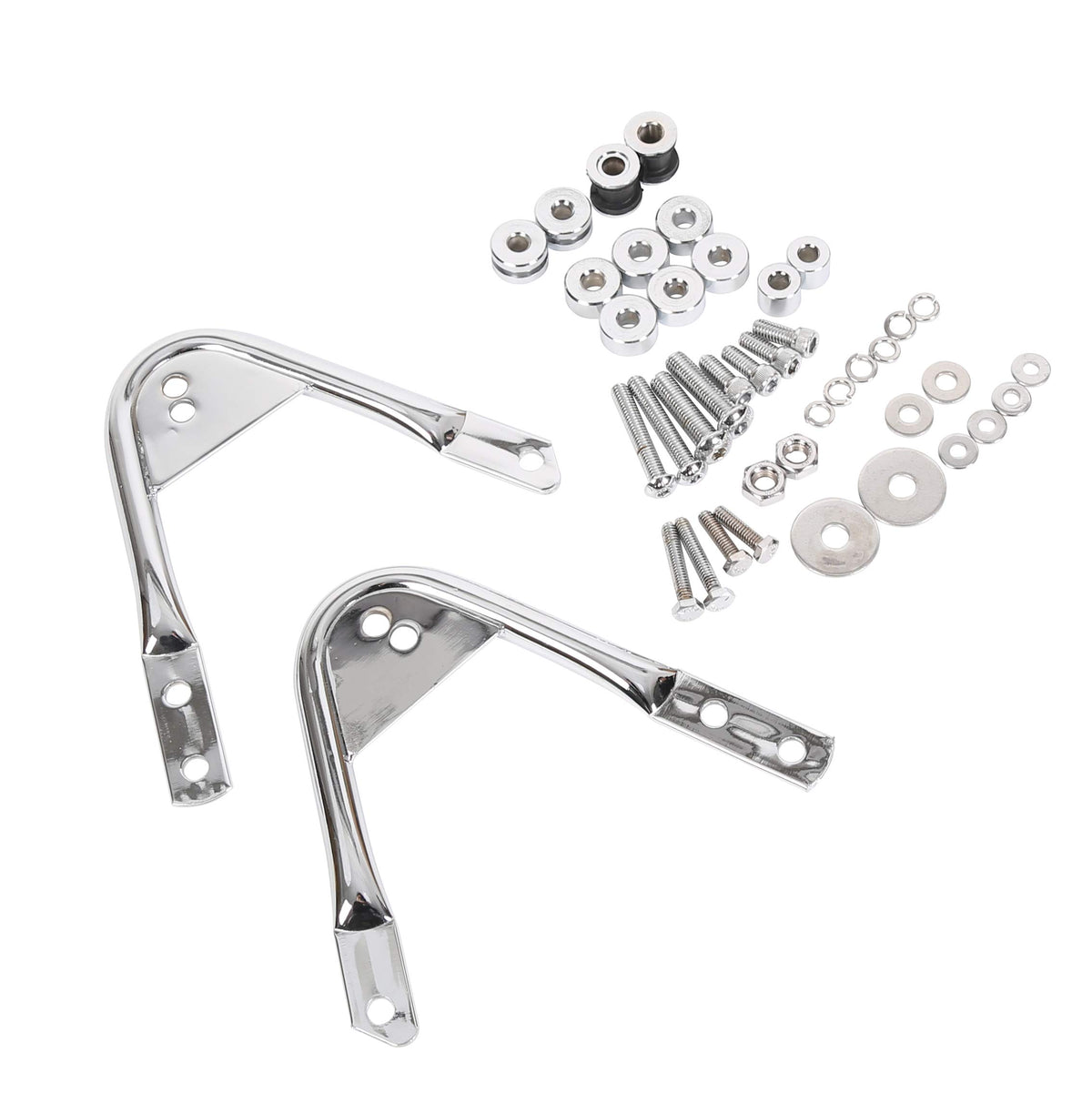 Ecotric Detachable Docking Hardware Kit Compatible With 1997-2008 Harley Touring Fl Road King, Road Glide, Street Glide & Electra Glide Two Up Luggage Rack Docking Hardware