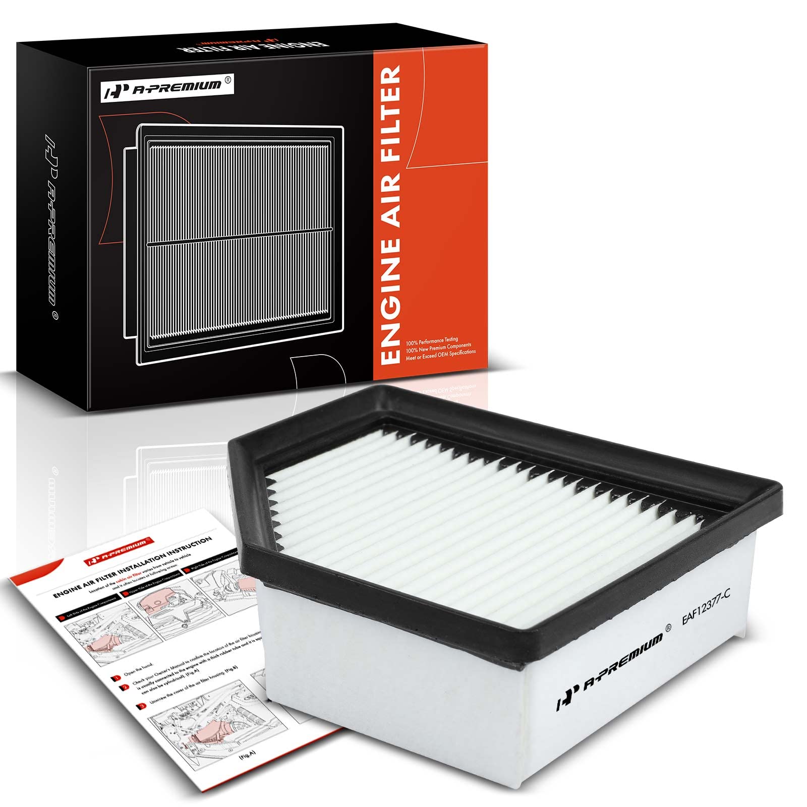 A-Premium Engine Air Filter Compatible With Nissan Rogue 2021-2022, 1.5L 2.5L, Replace# 165466Ra0A