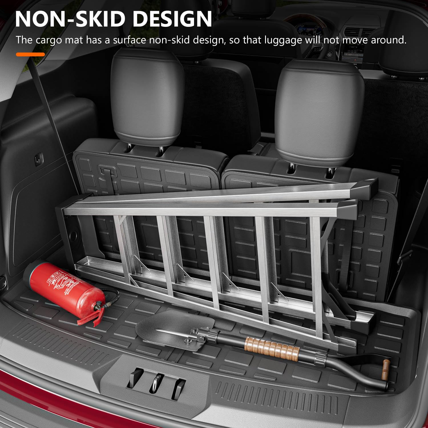 Powoq Floor Mat Compatible With 2020-2025 Ford Explorer 6&7 Seats Cargo Liner Backrest Mat Replacement For 2020 2021-2023 2024 2