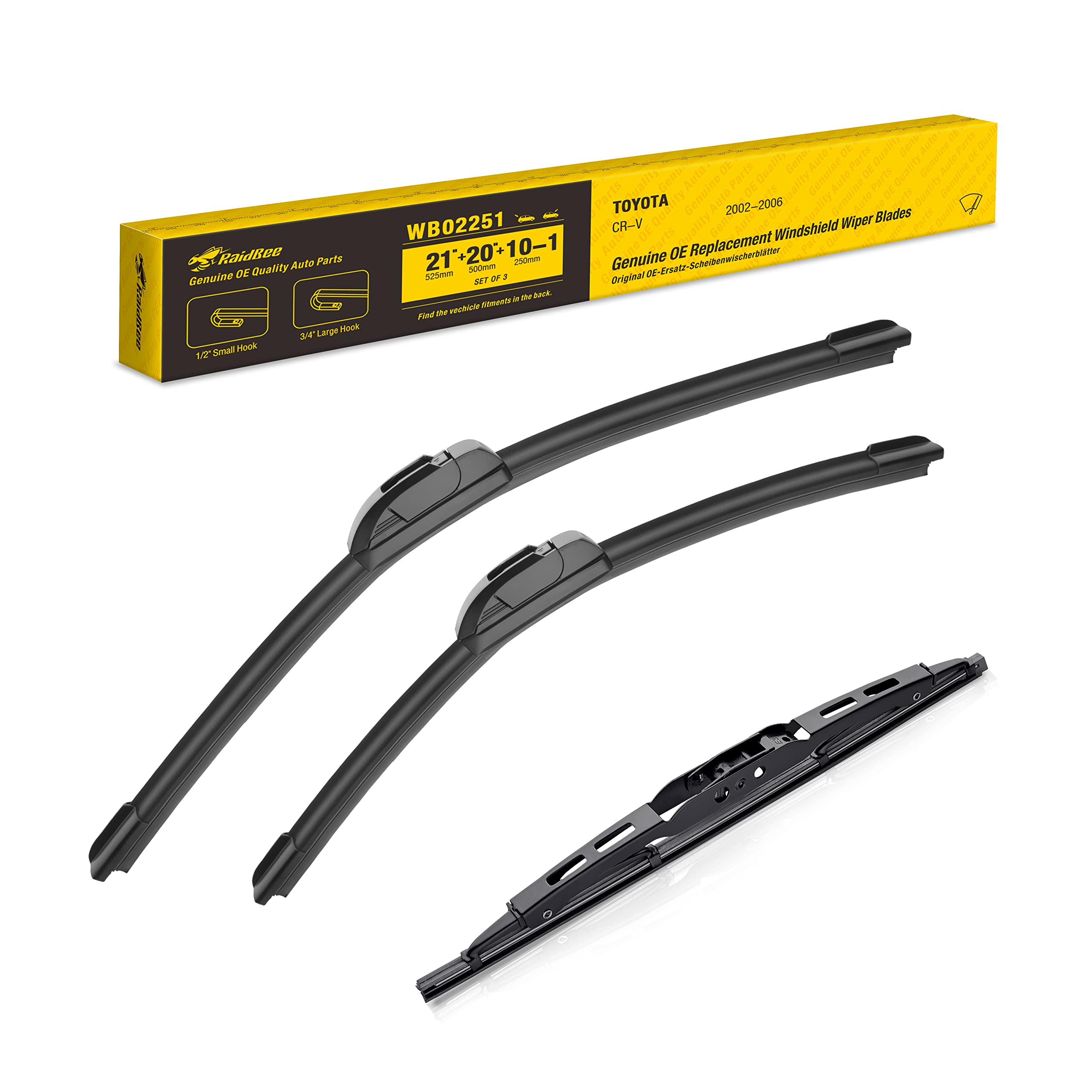 Raidbee Oem Windshield Wipers,Wiper Blades Replacement For Crv 2002-2006 Front And Rear Windshield Wipers For My Car,Automotive 