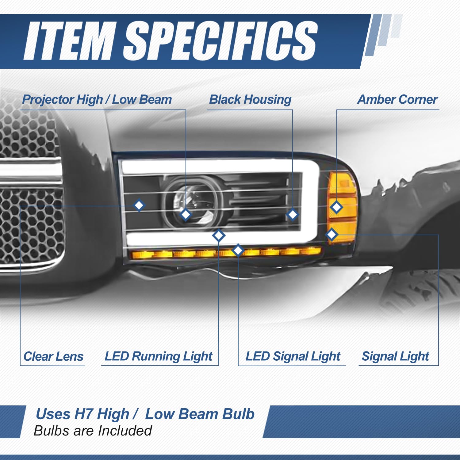 Auto Dynasty Led Drl Headlight Compatible With 2002 2003 2004 2005 Dodge Ram 1500 2500 3500 Sequential Turn Signal Black Project