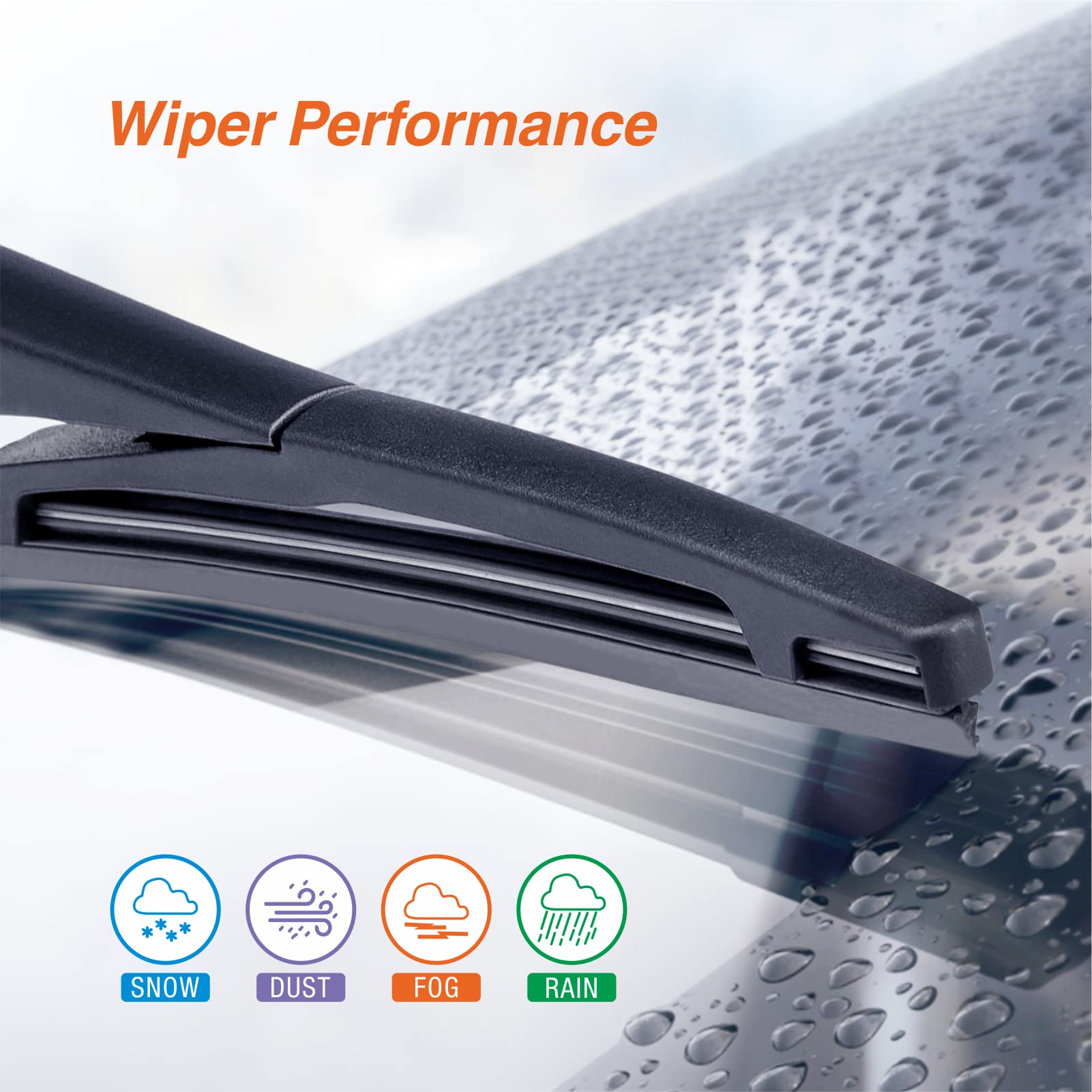 Wowiper Factory Wipers For Ford Edge Escape Focus Fusion 2020-2013 +More, 28''/28'' (Pack Of 2) Pinch Tab Windshield Wiper Blade